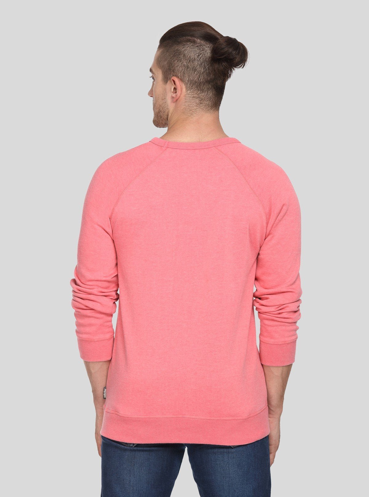 Men’s Pink V - Cut Fleece Sweatshirt – Bold, Soft & Stylish Comfort - Boer and Fitch