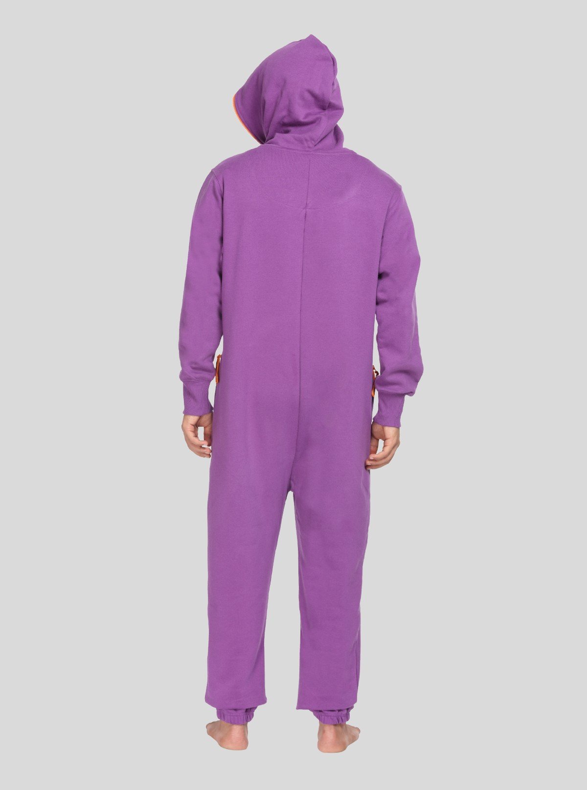 Men’s Purple Hooded Jumpsuit – All - in - One Comfort with Urban Style - Boer and Fitch