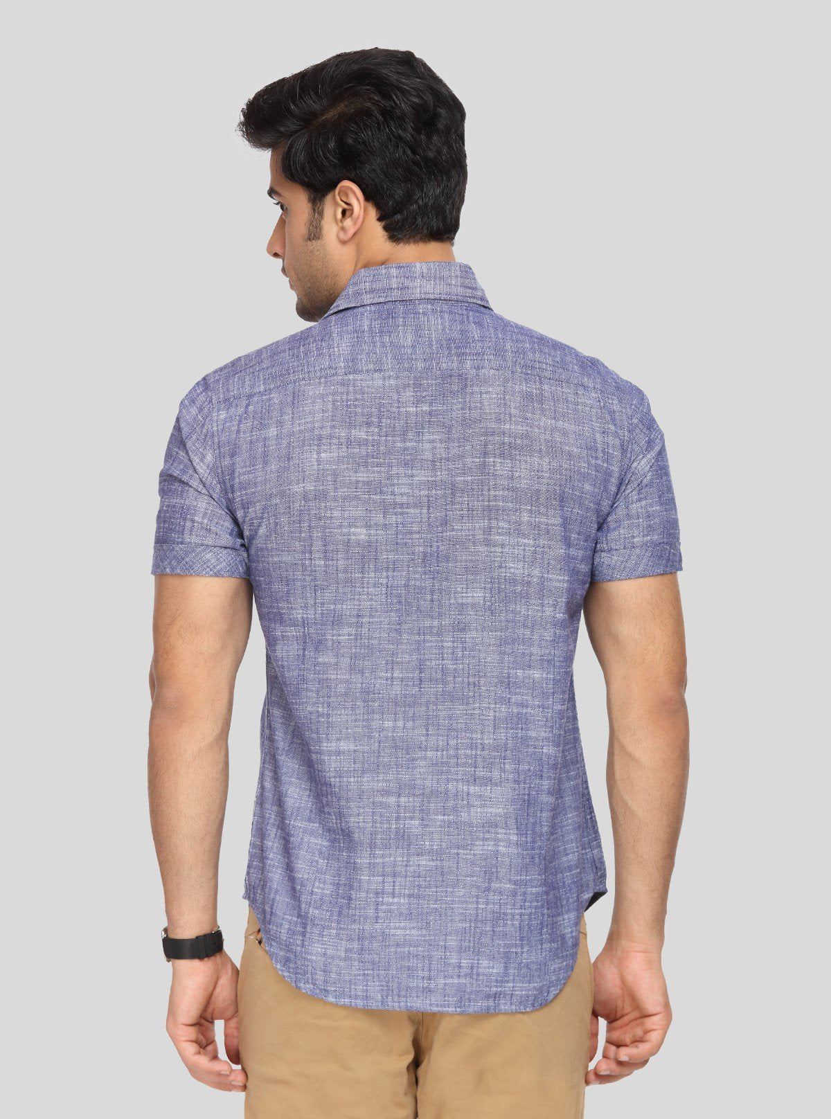 Men's Purple Linen Blended Shirt – Bold, Breezy & Sophisticated Style - Boer and Fitch