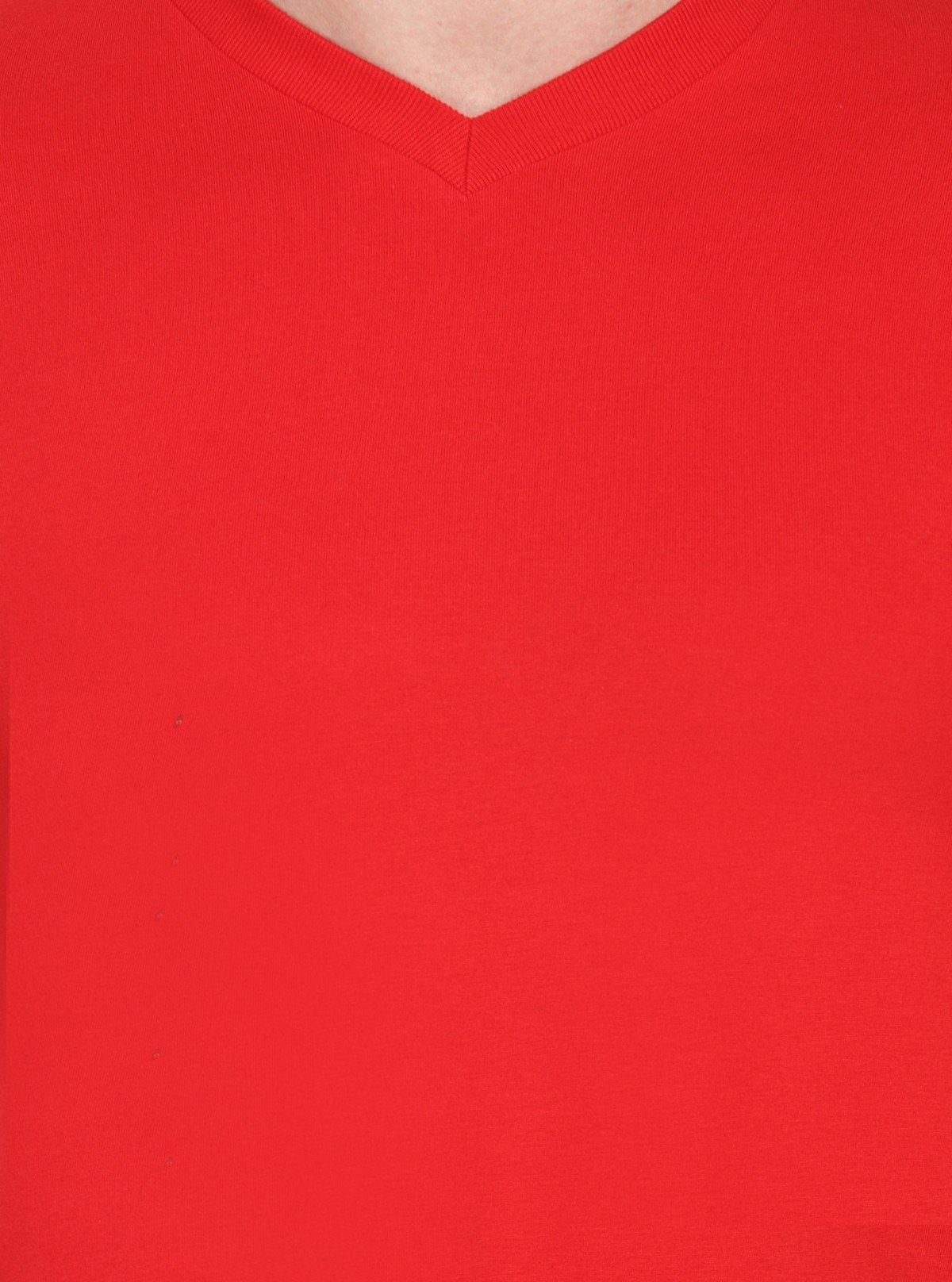 Men’s Red Basic V - Neck T-Shirt – Classic Fit Cotton Tee for Daily Wear - Boer and Fitch