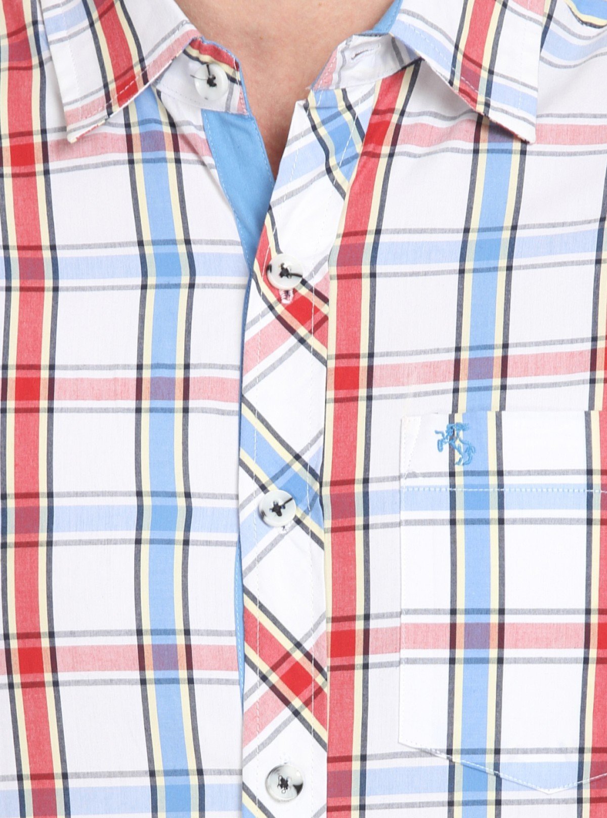 Men’s Red & Blue Checked Slim Fit Shirt – Stylish Casual Wear by Boer & Fitch - Boer and Fitch