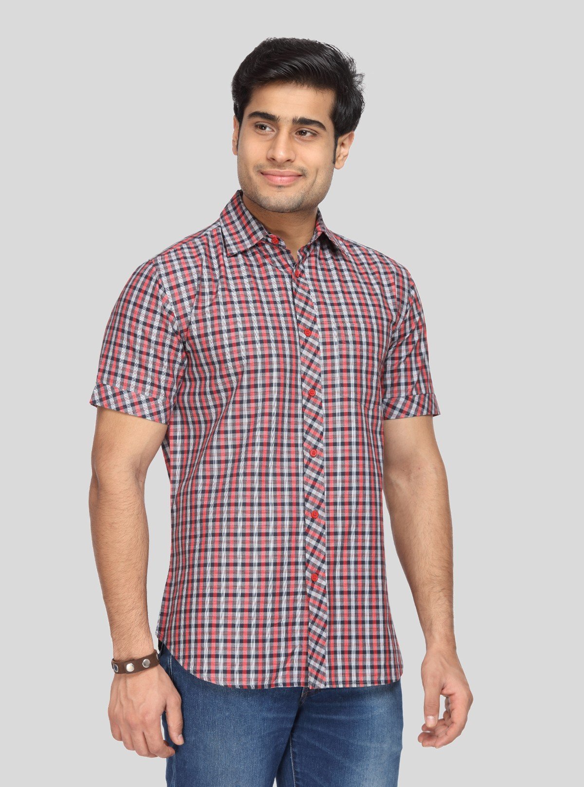 Men's Red Checked Shirt – Bold, Rugged & All - Day Casual Comfort - Boer and Fitch