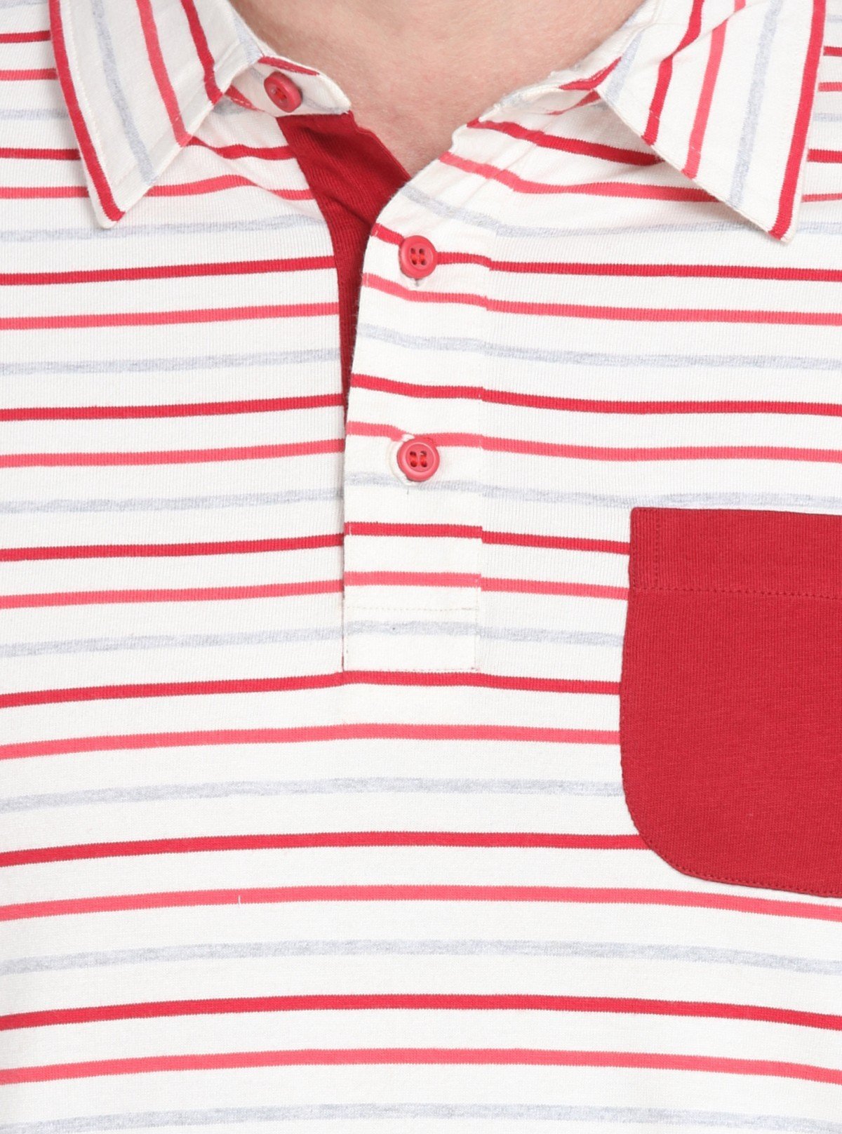 Men’s Red Striped Polo T-Shirt with Patch Pocket – Smart, Bold & Everyday Ready - Boer and Fitch