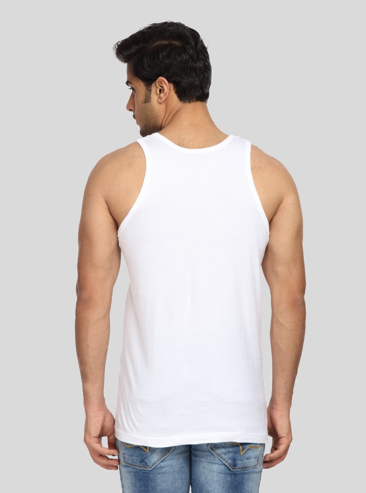 Men’s Regular White Cotton Vest – Soft, Breathable Daily Essential - Boer and Fitch