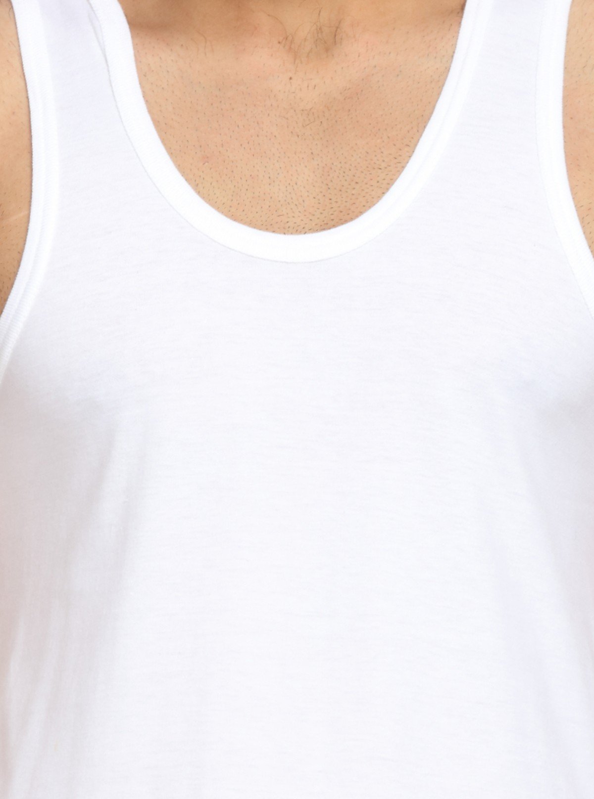 Men’s Regular White Cotton Vest – Soft, Breathable Daily Essential - Boer and Fitch
