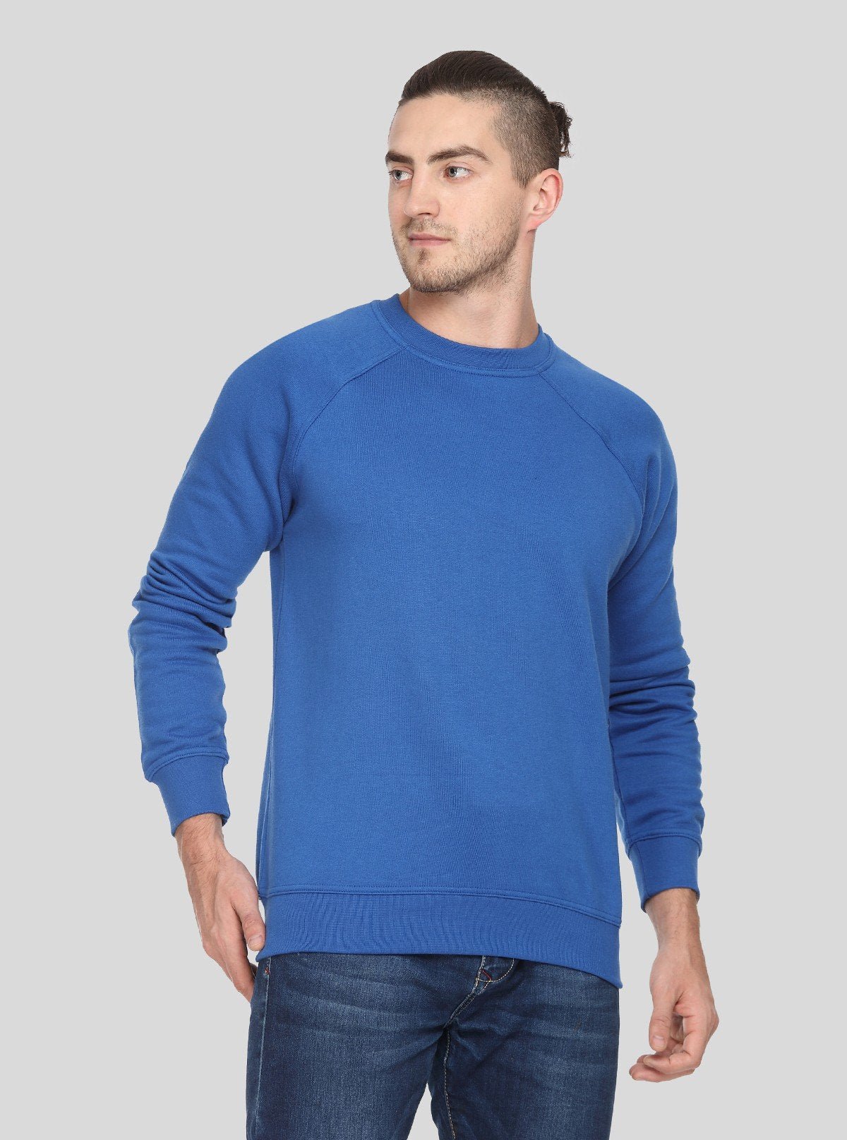 Men’s Royal Blue Fleece Sweatshirt – Warm, Stylish & Comfy - Boer and Fitch