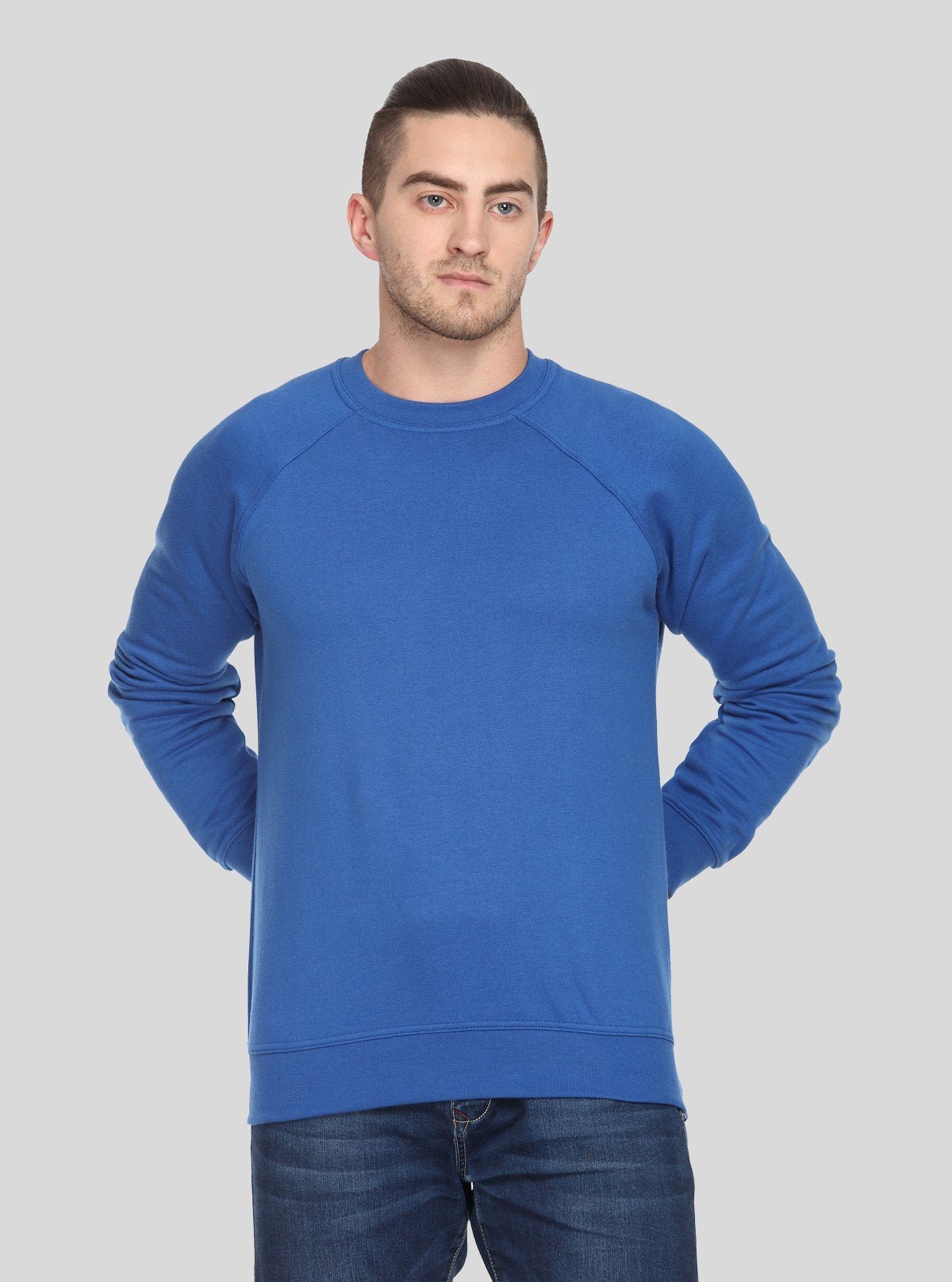 Men’s Royal Blue Fleece Sweatshirt – Warm, Stylish & Comfy - Boer and Fitch