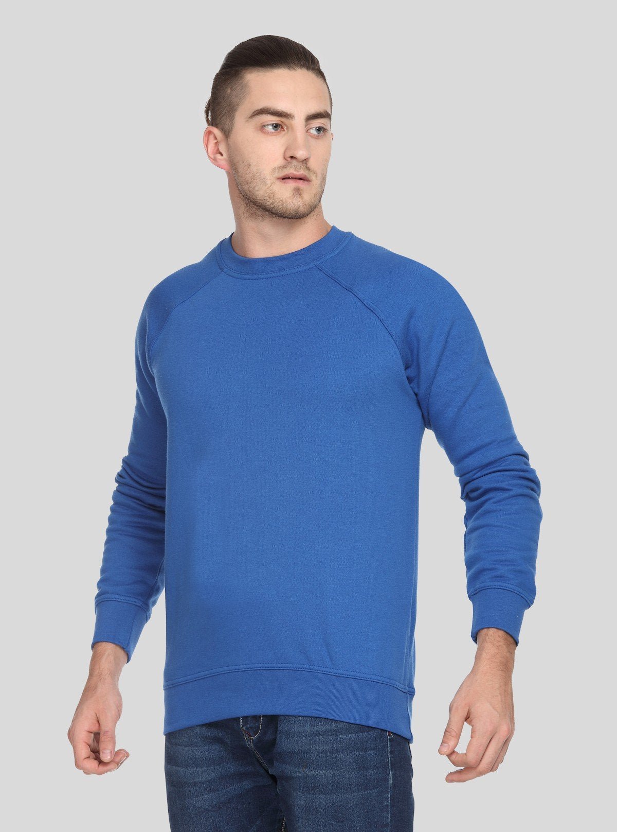 Men’s Royal Blue Fleece Sweatshirt – Warm, Stylish & Comfy - Boer and Fitch