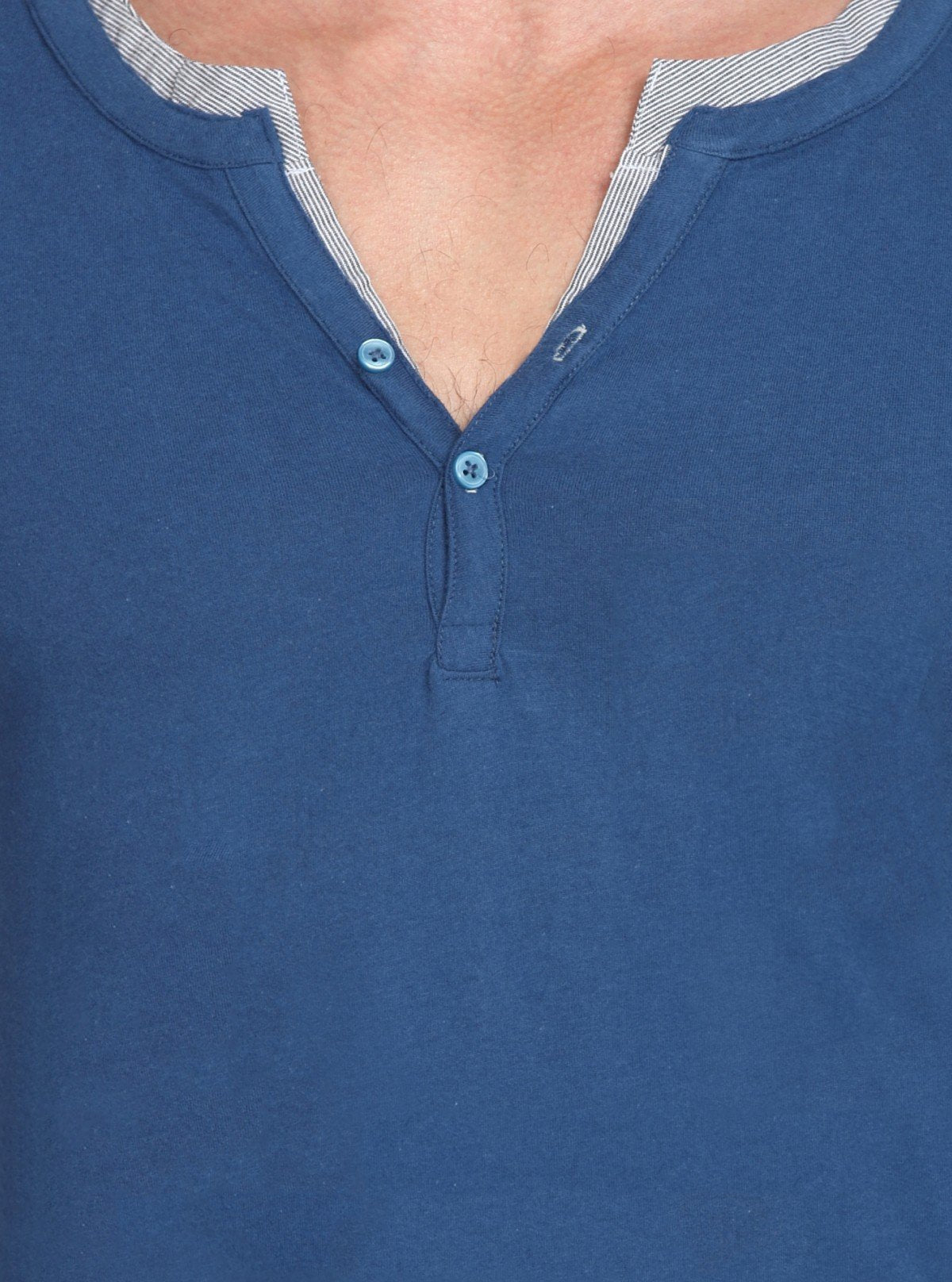 Men’s Royal Blue Solid Henley T-Shirt – Bold Color, Timeless Comfort - Boer and Fitch