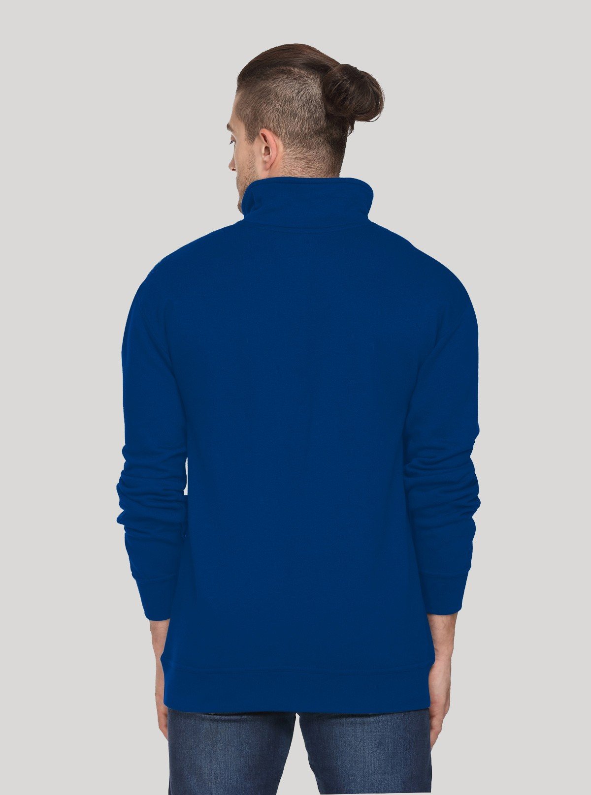 Men’s Royal Blue Zipper Collar Cardigan – Bold Comfort & Classic Fit - Boer and Fitch