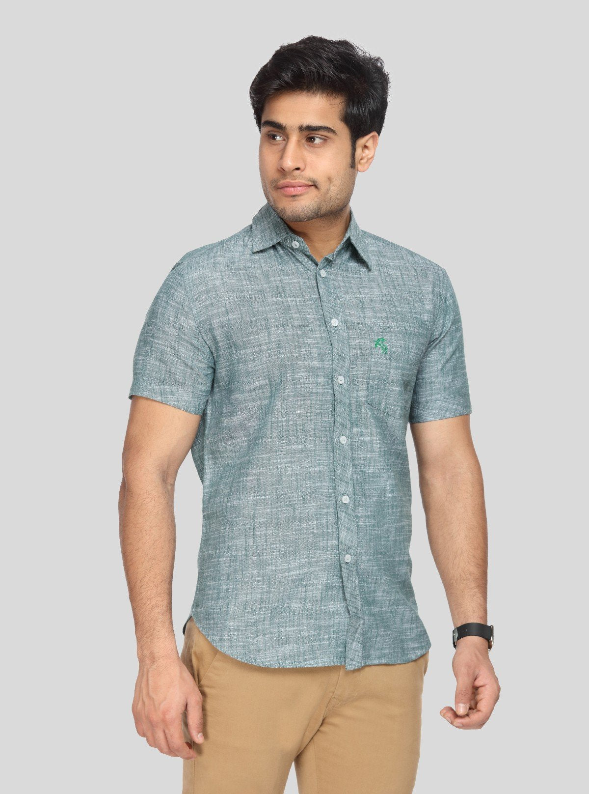 Men's Sage Green Linen Blended Shirt – Subtle, Stylish & Breathable Classic - Boer and Fitch