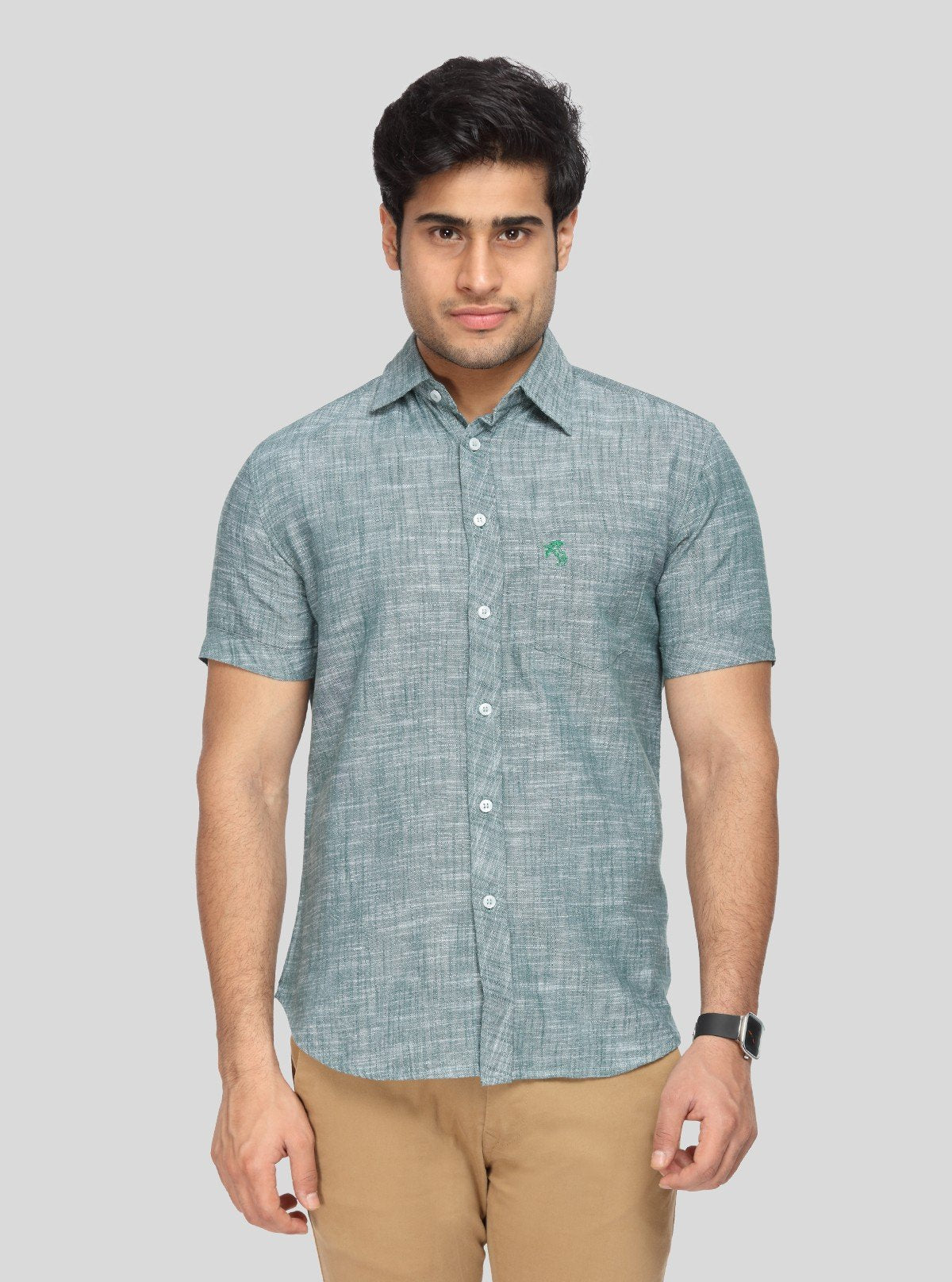 Men's Sage Green Linen Blended Shirt – Subtle, Stylish & Breathable Classic - Boer and Fitch