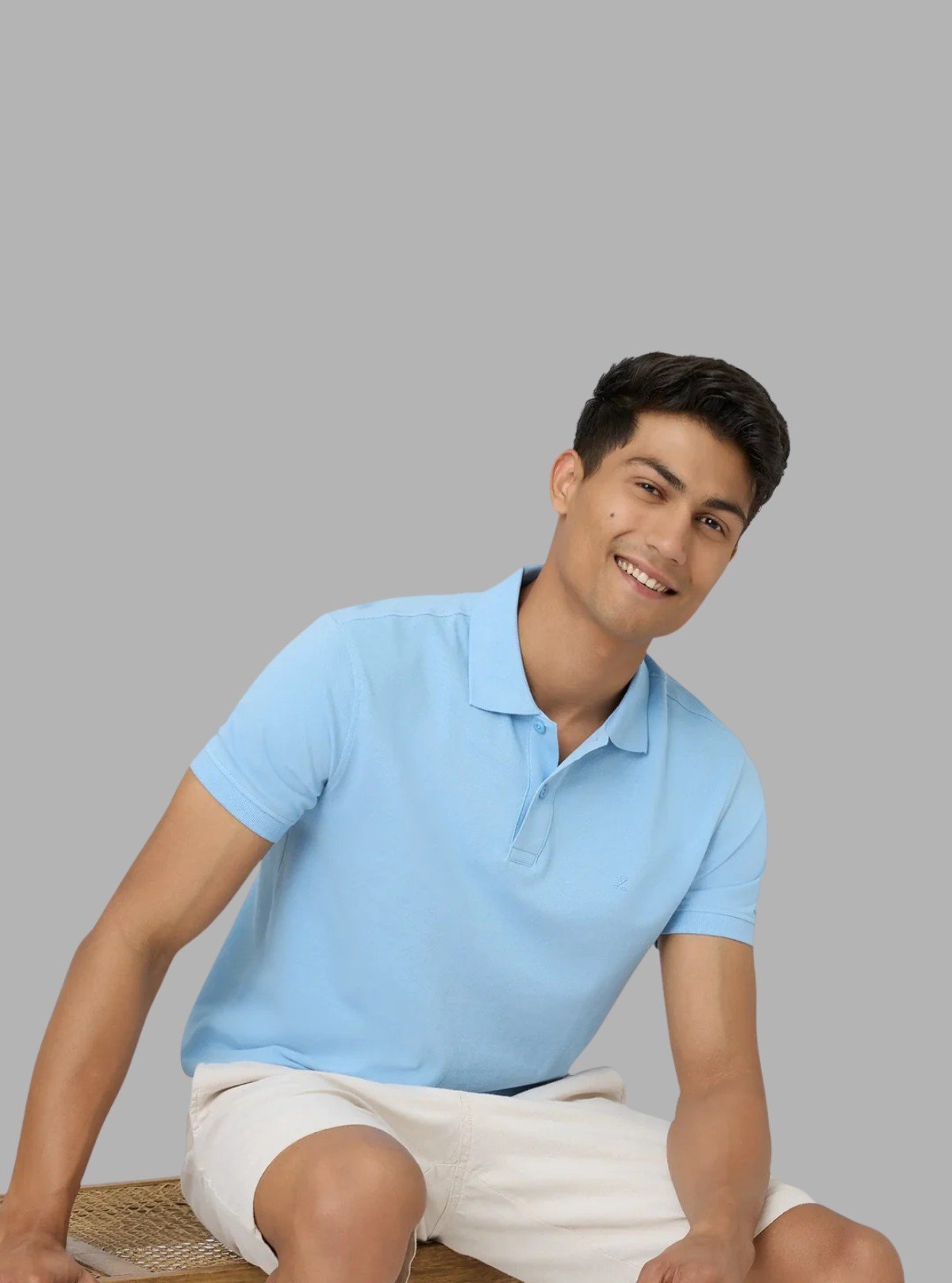 Men’s Sky Blue Polo T-Shirt with Collar & Cuff | 100% Cotton Piqué Knit | Boer & Fitch - Boer and Fitch