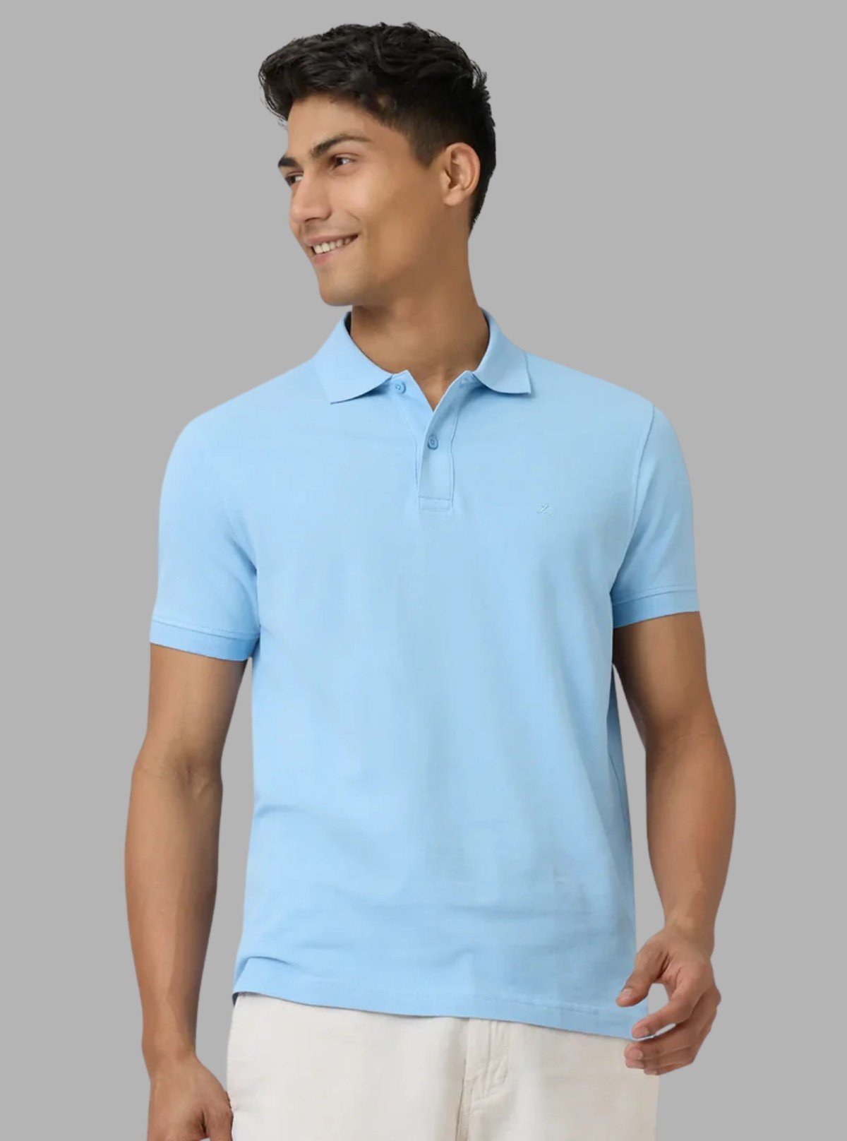 Men’s Sky Blue Polo T-Shirt with Collar & Cuff | 100% Cotton Piqué Knit | Boer & Fitch - Boer and Fitch