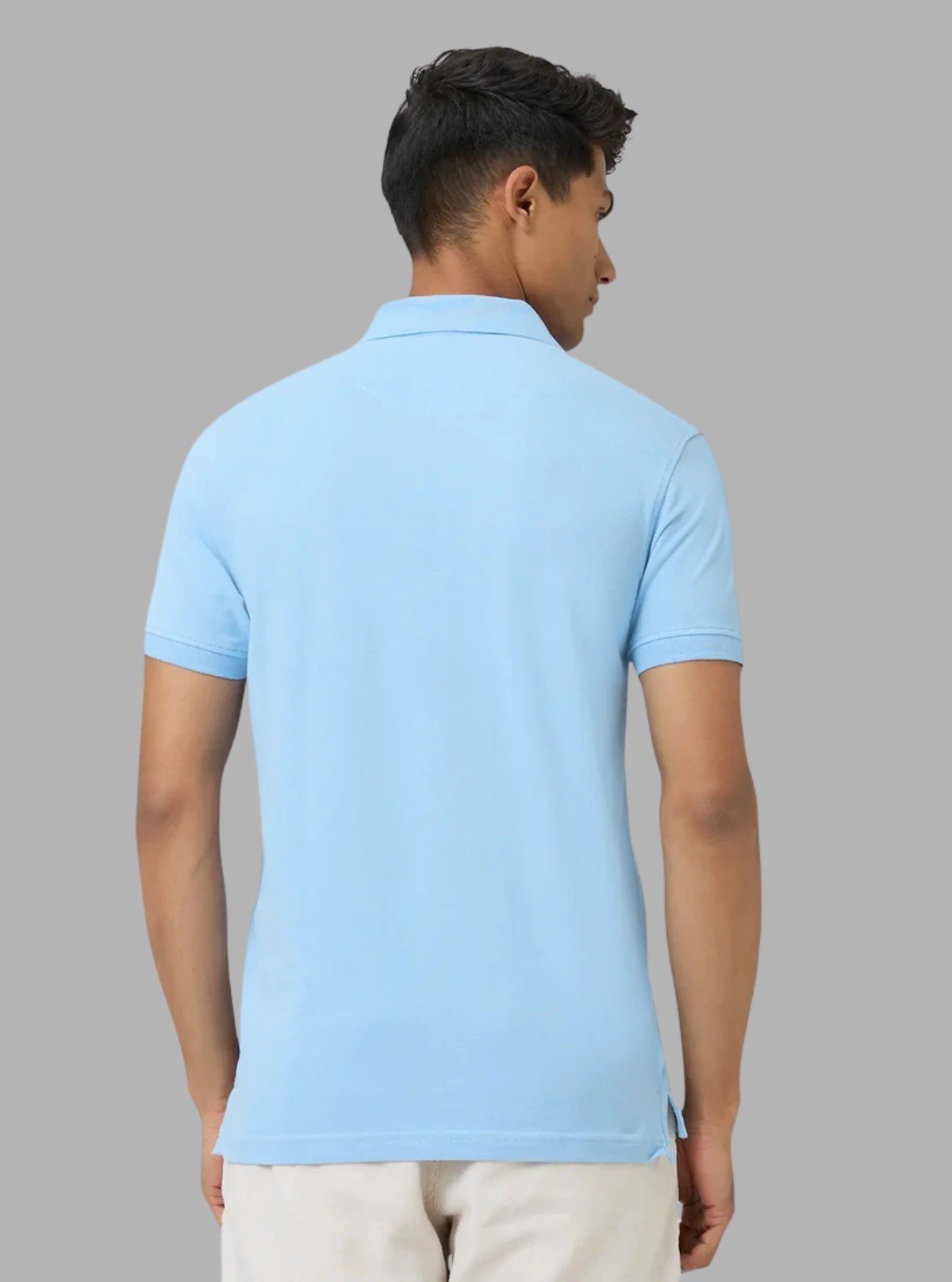 Men’s Sky Blue Polo T-Shirt with Collar & Cuff | 100% Cotton Piqué Knit | Boer & Fitch - Boer and Fitch
