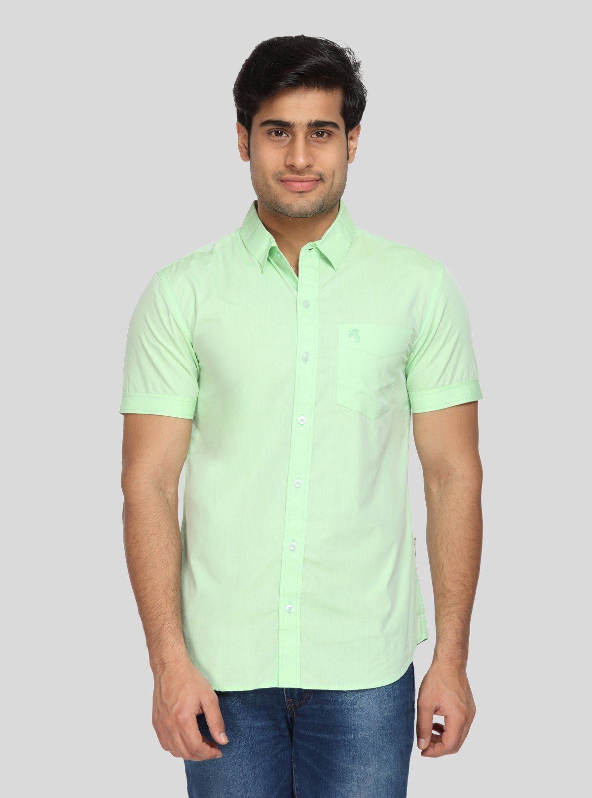 Men's Soft Green Cotton Shirt – Comfortable, Minimal & Everyday Essential - Boer and Fitch