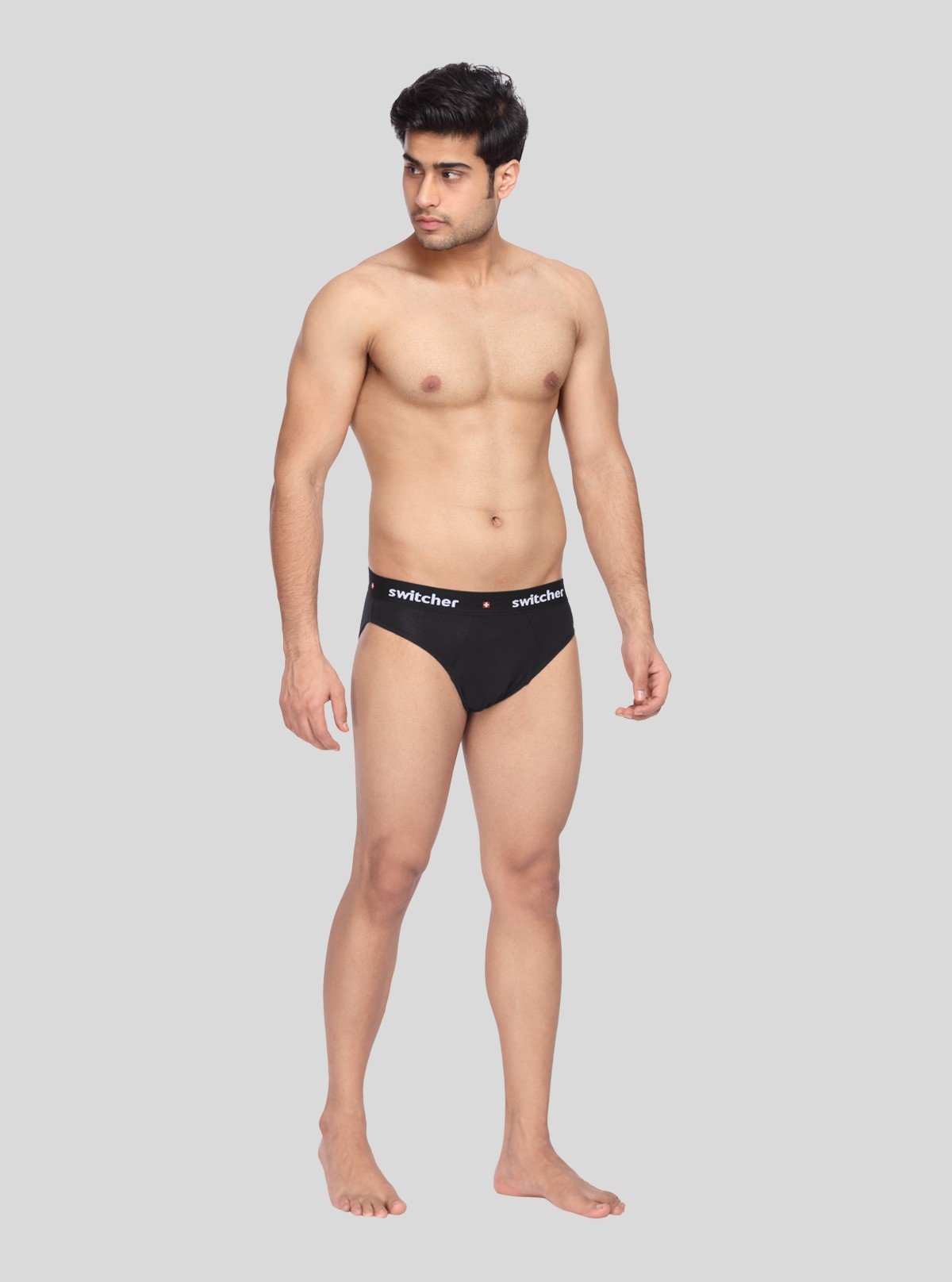 Men’s Solid Black Banded Brief | Premium Cotton Everyday Comfort - Boer and Fitch