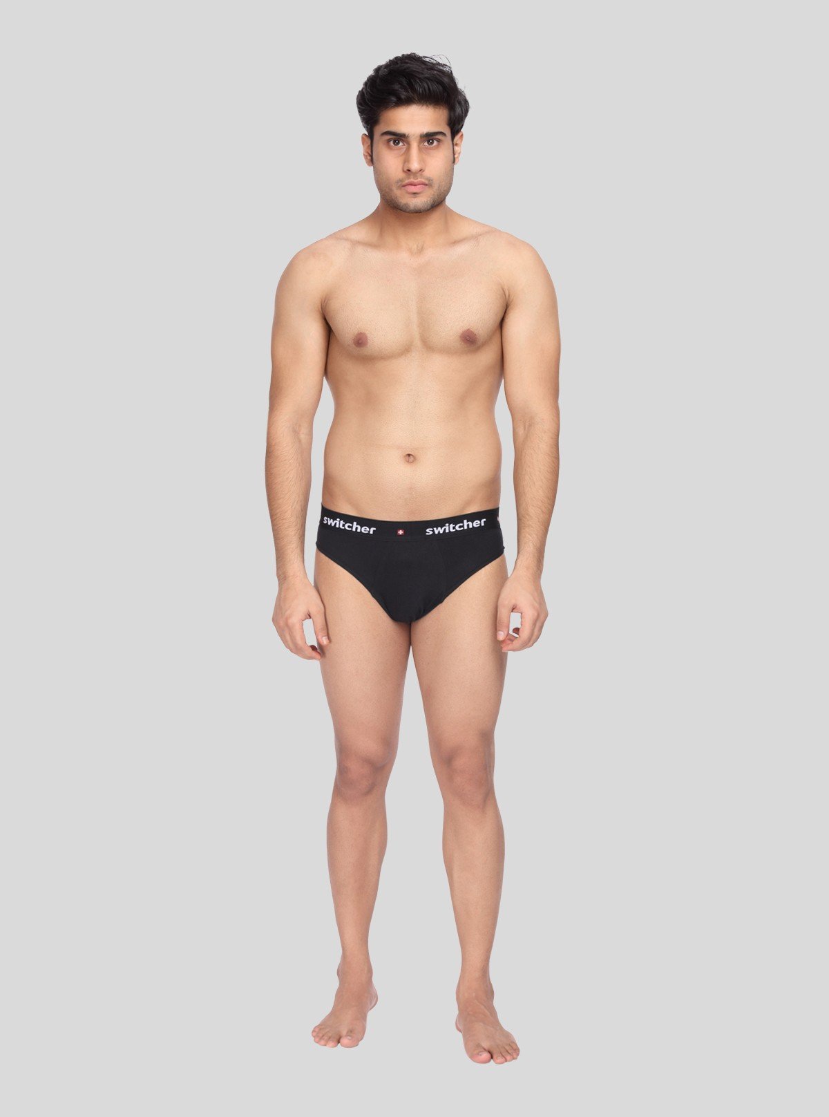 Men’s Solid Black Banded Brief | Premium Cotton Everyday Comfort - Boer and Fitch