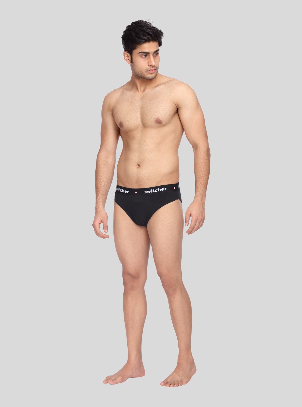 Men’s Solid Black Banded Brief | Premium Cotton Everyday Comfort - Boer and Fitch