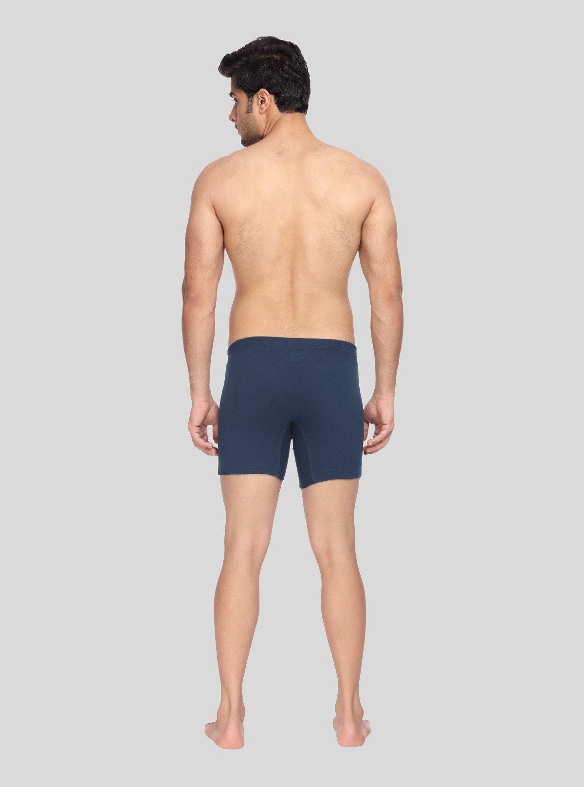 Men’s Solid Navy Blue Buttoned Trunks | Soft Stretch Innerwear - Boer and Fitch