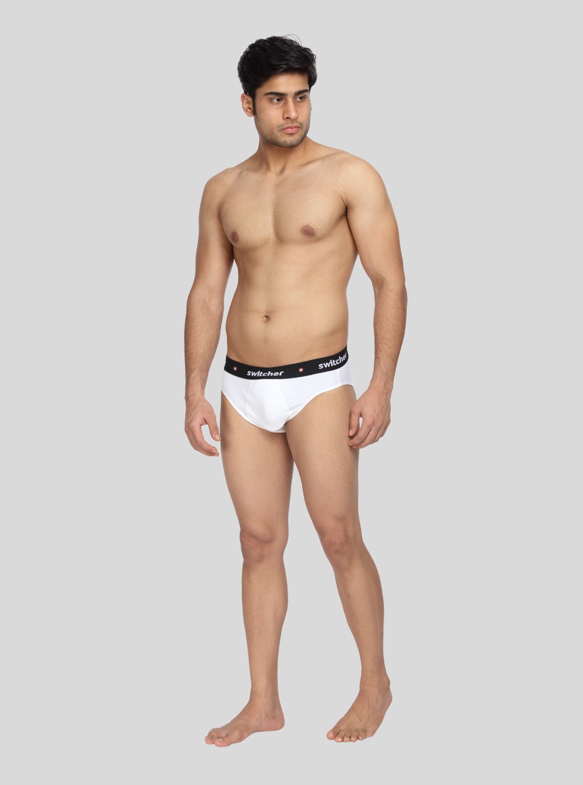 Men’s Solid White Banded Brief | Classic Fit Cotton Innerwear - Boer and Fitch