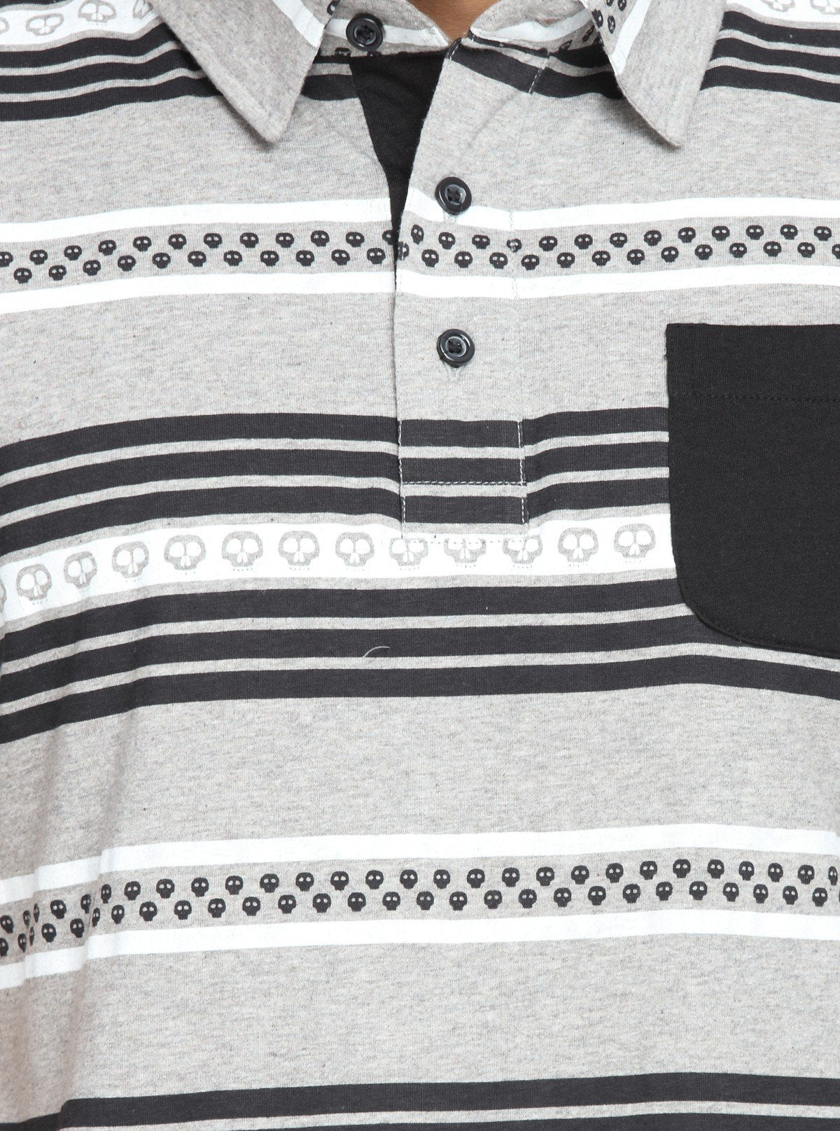 Men’s Striped Golf Polo T-Shirt with Patch Pocket – Classic Sporty Elegance - Boer and Fitch