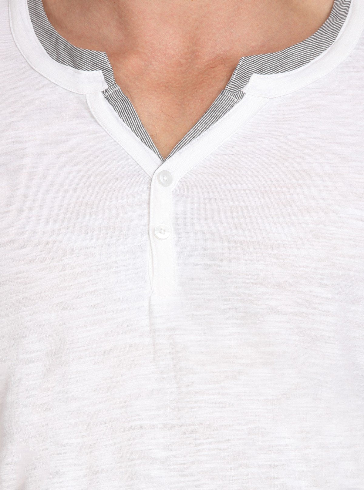 Men’s Tinted White Henley T-Shirt – Classic Style with a Modern Twist - Boer and Fitch