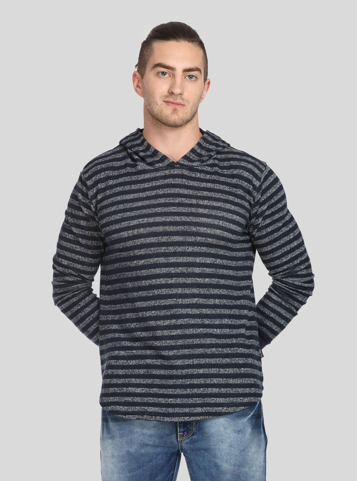 Men’s Vertical Striped Hoodie – Contemporary Pattern, Everyday Comfort - Boer and Fitch