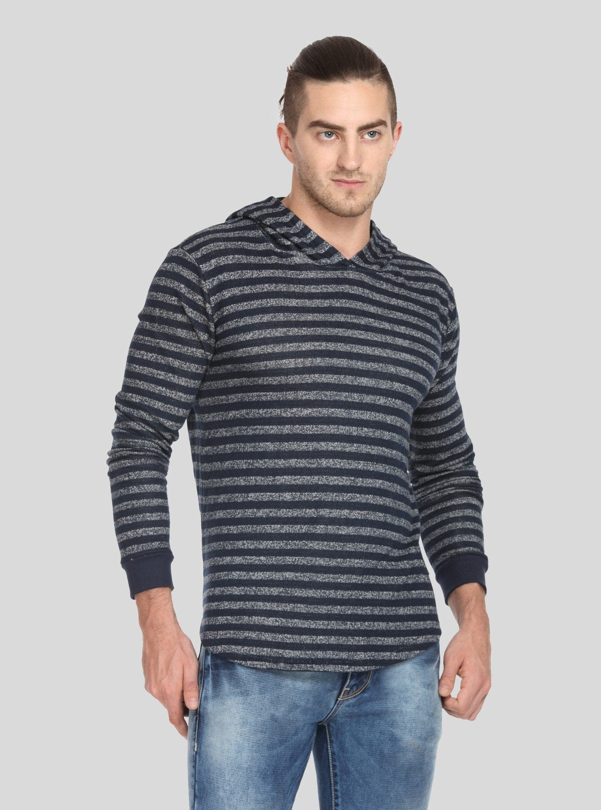 Men’s Vertical Striped Hoodie – Contemporary Pattern, Everyday Comfort - Boer and Fitch