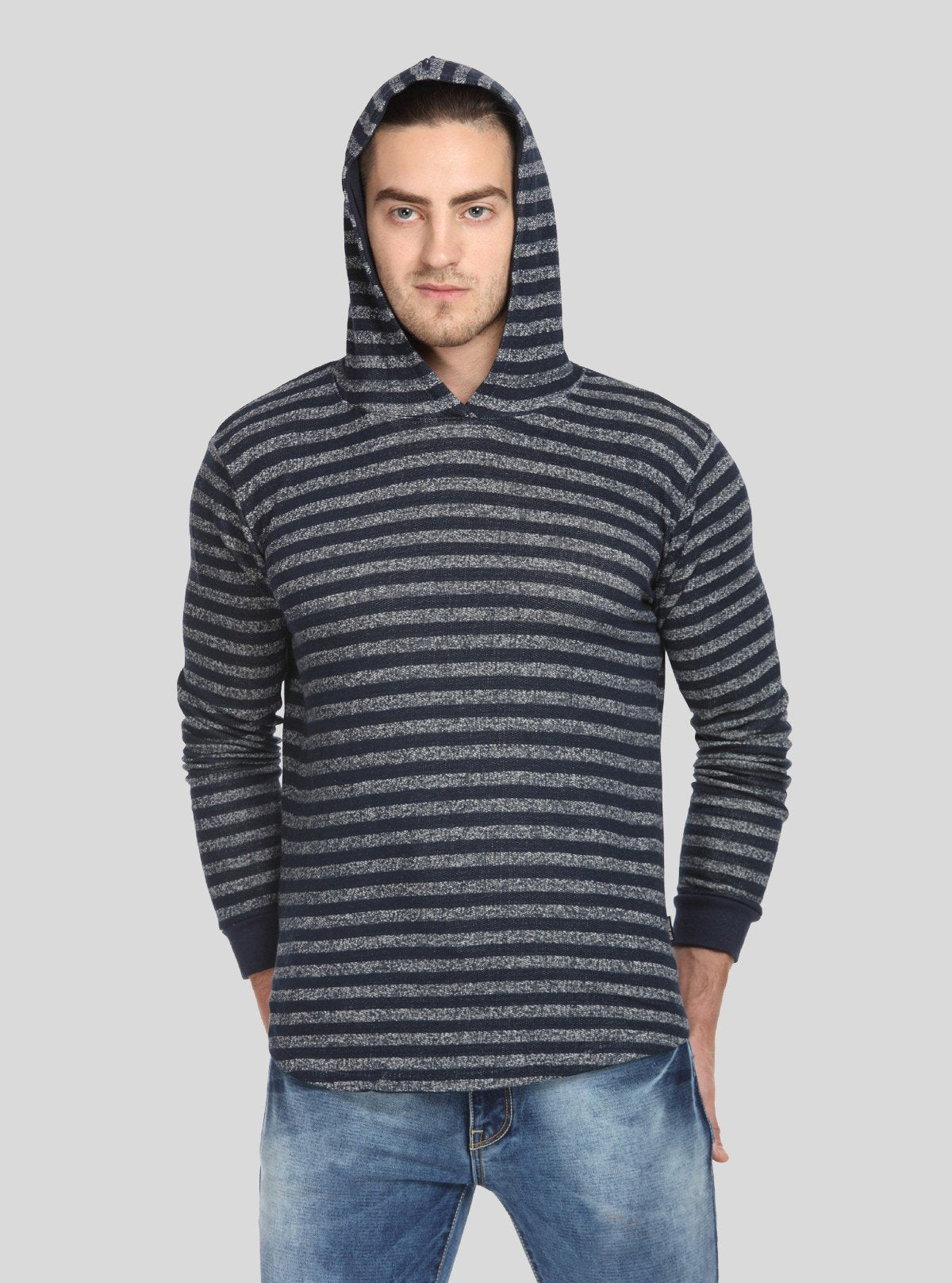 Men’s Vertical Striped Hoodie – Contemporary Pattern, Everyday Comfort - Boer and Fitch