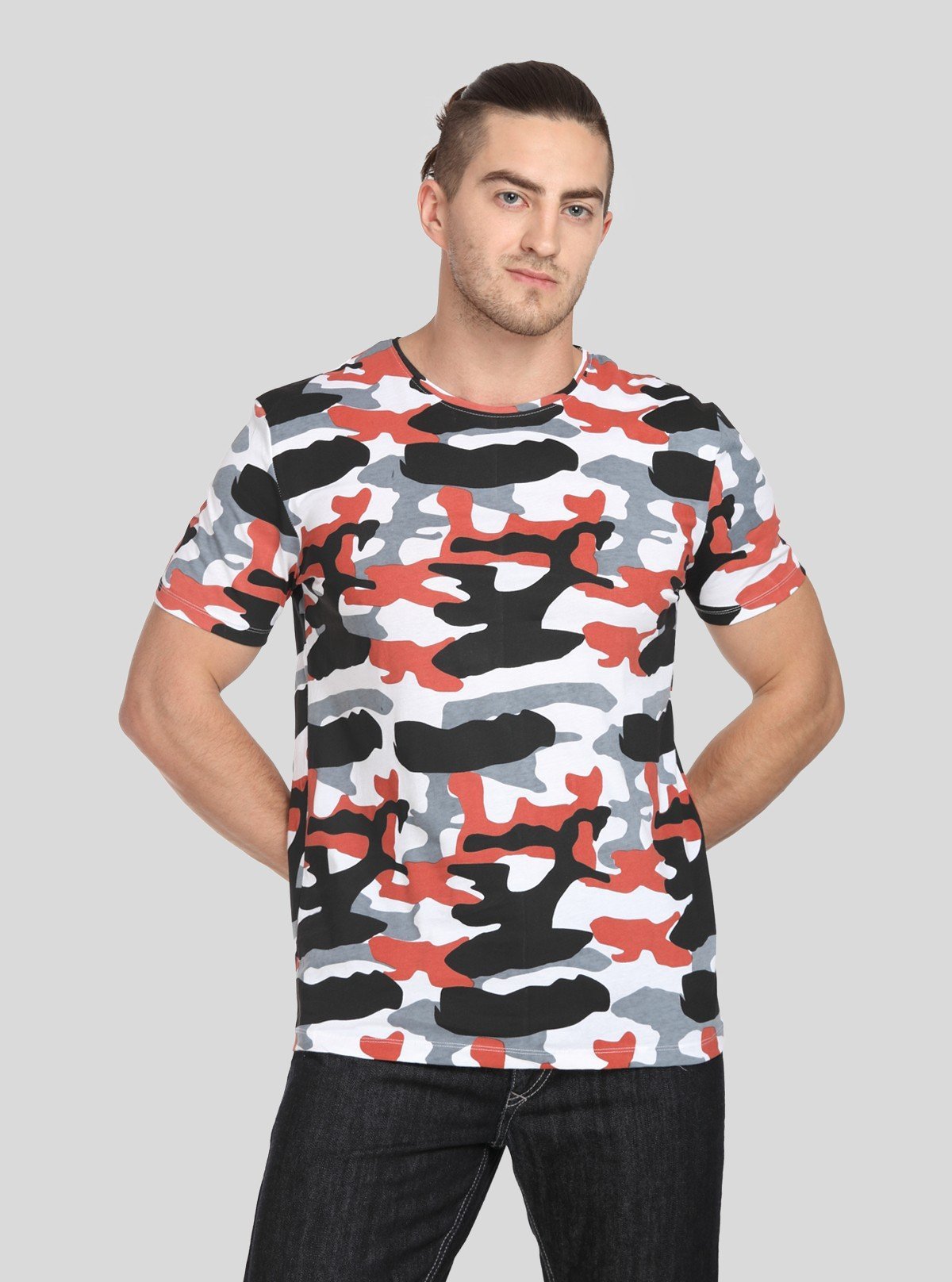 Men’s White Camouflage T-Shirt – Urban Military Street Style - Boer and Fitch