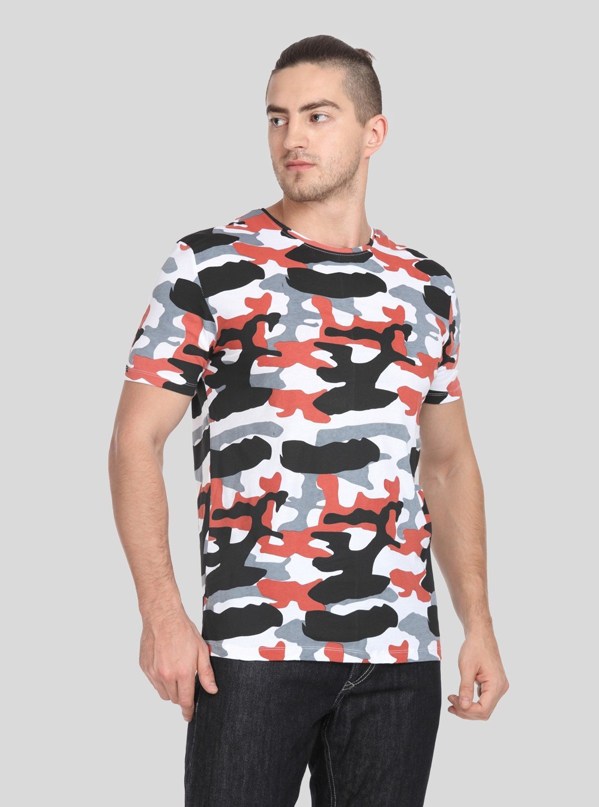 Men’s White Camouflage T-Shirt – Urban Military Street Style - Boer and Fitch