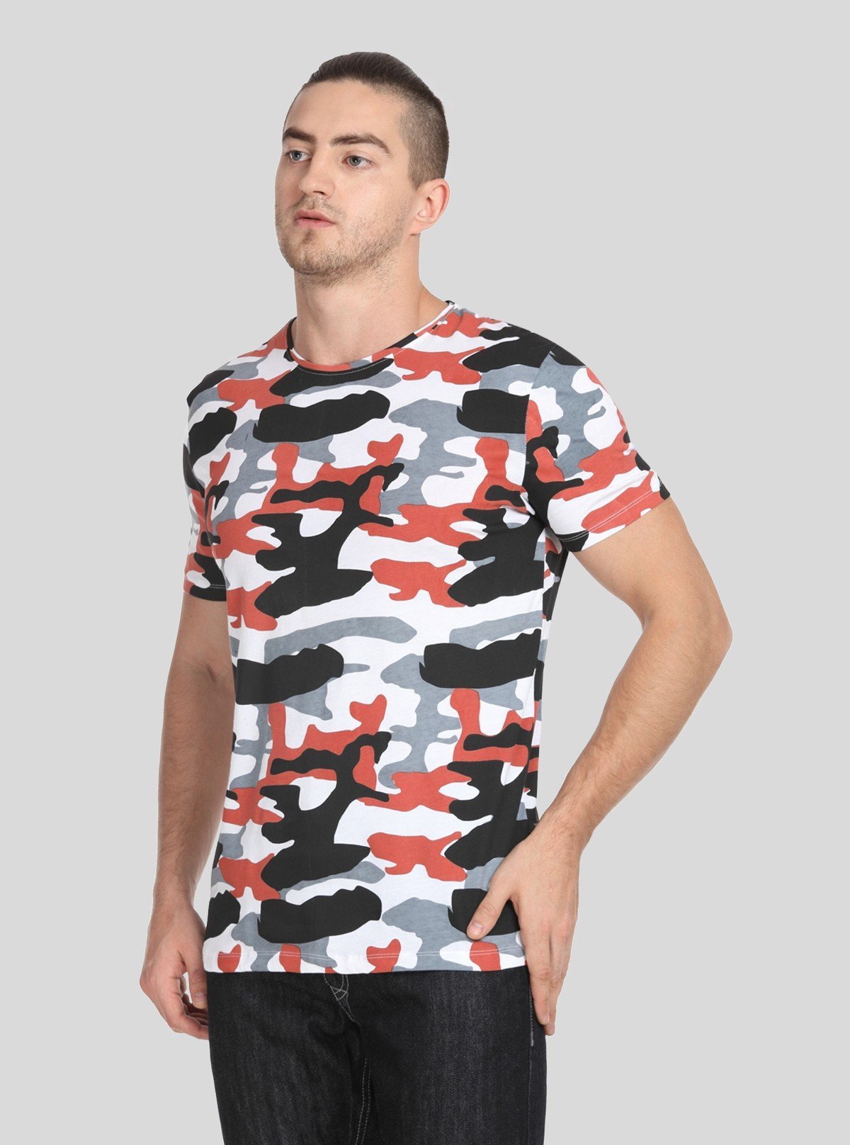 Men’s White Camouflage T-Shirt – Urban Military Street Style - Boer and Fitch
