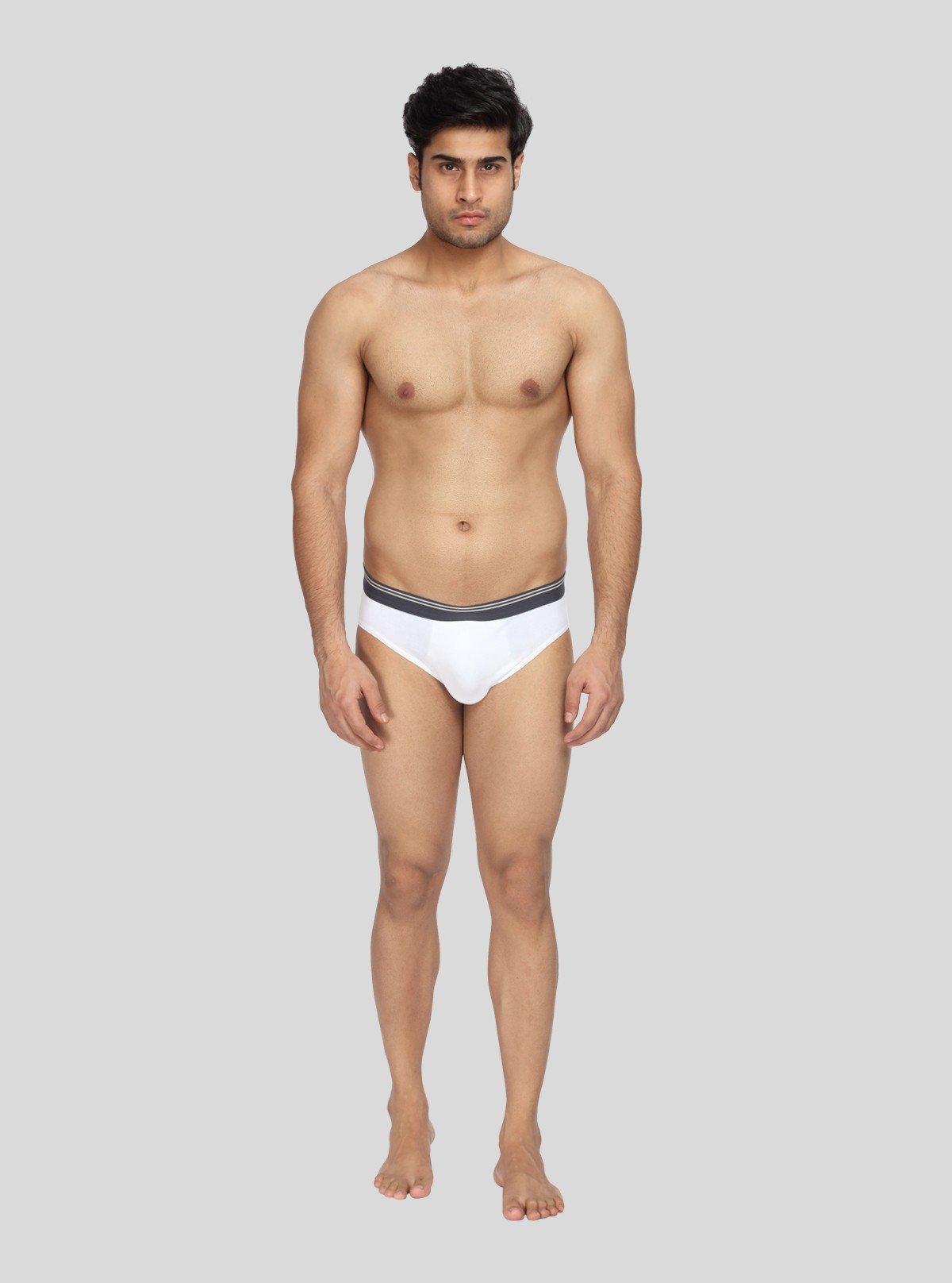 Men’s White Cotton Brief – Classic Fit, All - Day Comfort - Boer and Fitch