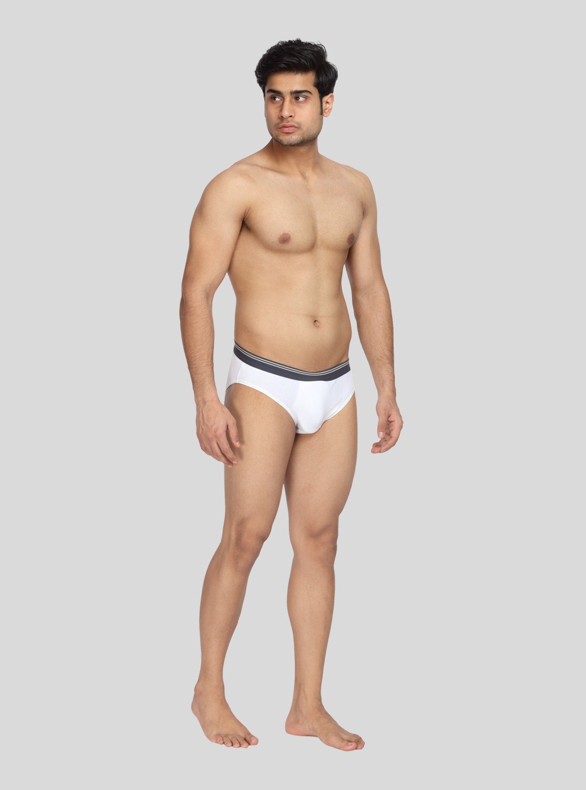 Men’s White Cotton Brief – Classic Fit, All - Day Comfort - Boer and Fitch