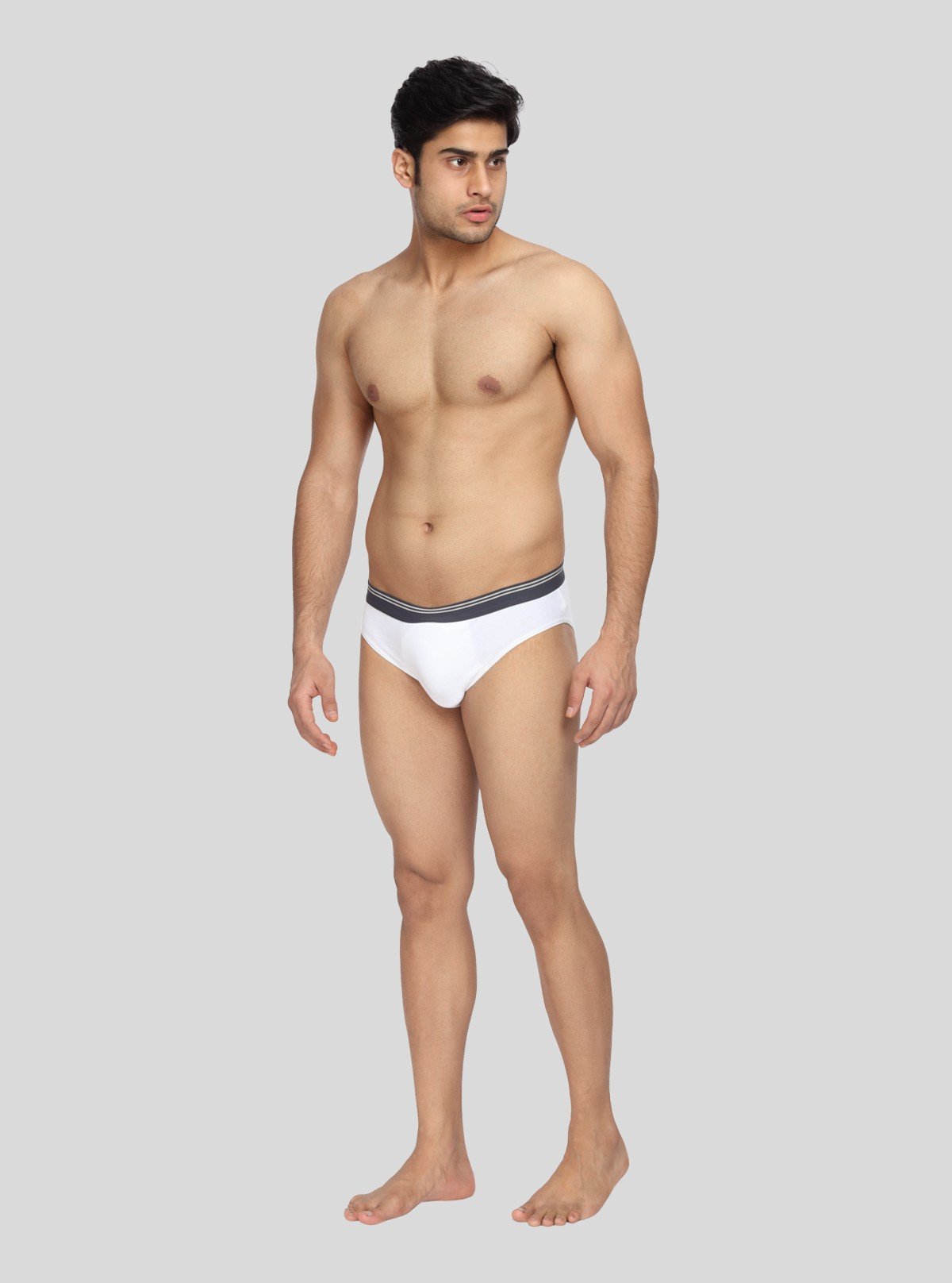 Men’s White Cotton Brief – Classic Fit, All - Day Comfort - Boer and Fitch