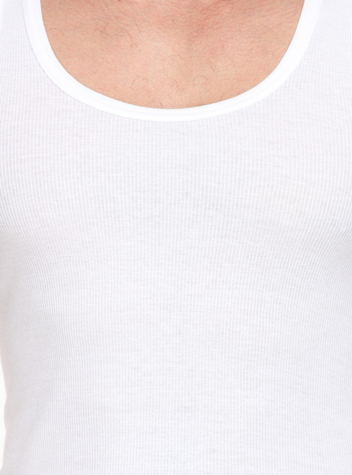 Men’s White Cotton U Neck Vest – Soft, Stretchable Innerwear - Boer and Fitch