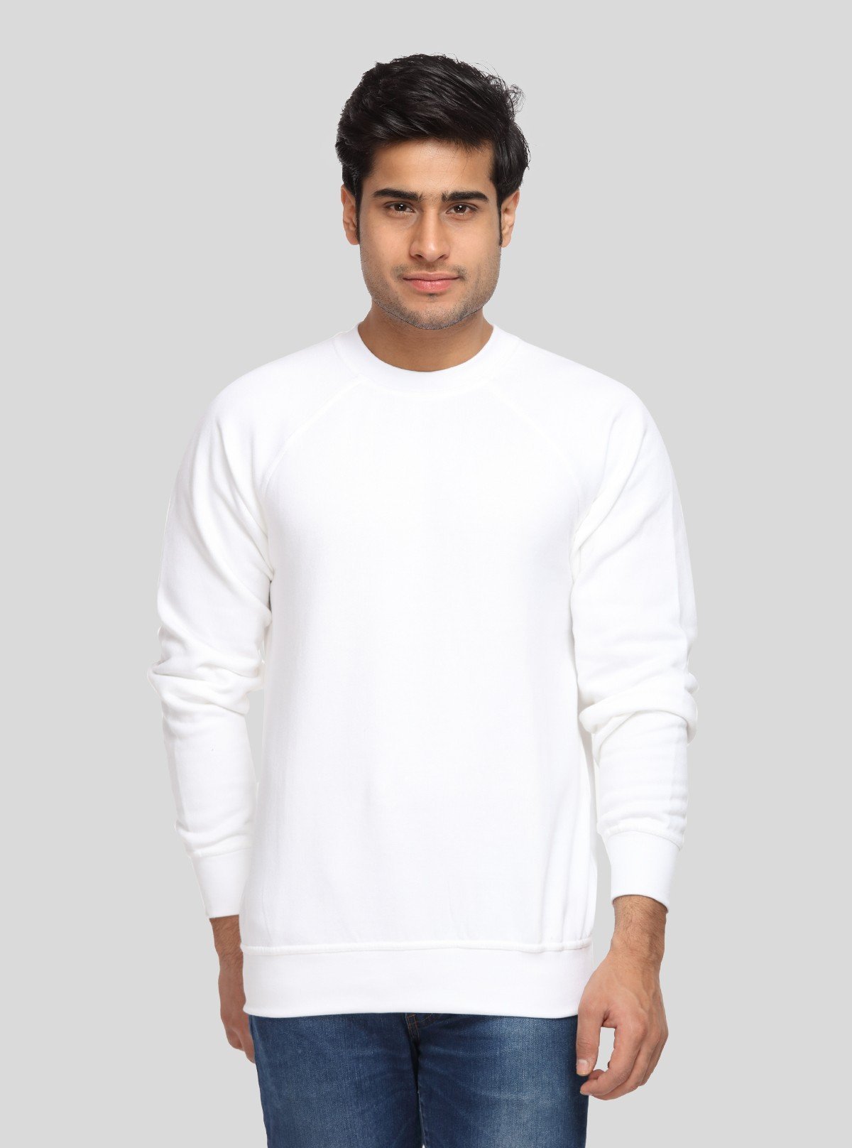 Men’s White Fleece Sweatshirt – Cozy, Clean & Contemporary Style - Boer and Fitch