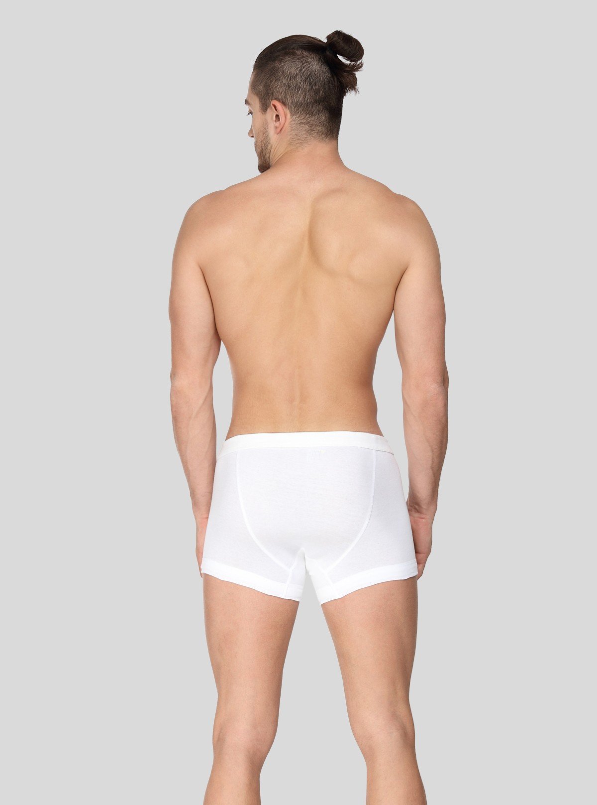 Men's White Inner Banded Trunk - Premium Cotton Comfort & Fit - Boer and Fitch