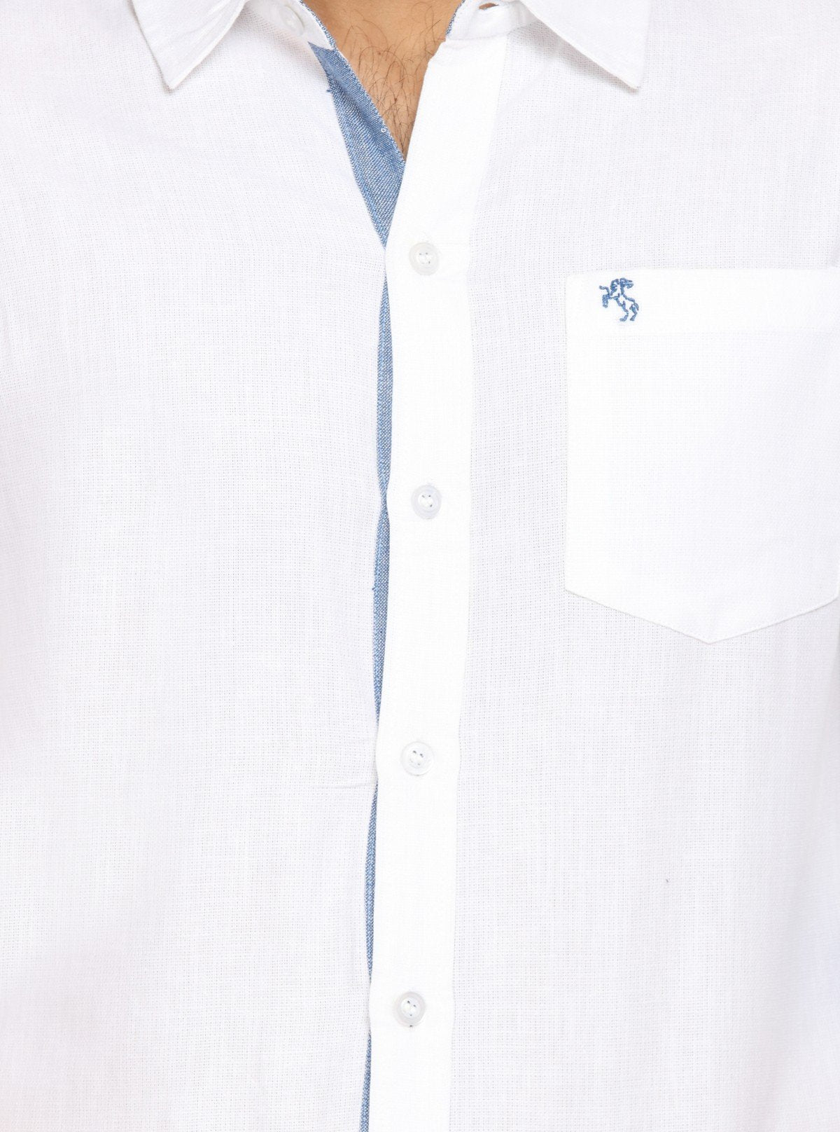 Men's White Linen Full Sleeve Shirt – Classic Elegance in Breathable Style - Boer and Fitch