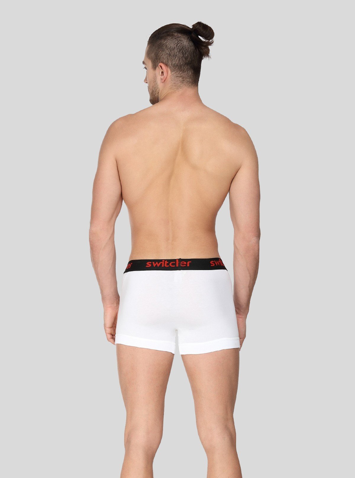 Men’s White Modern Banded Trunks – Stretch Cotton Comfort Fit - Boer and Fitch
