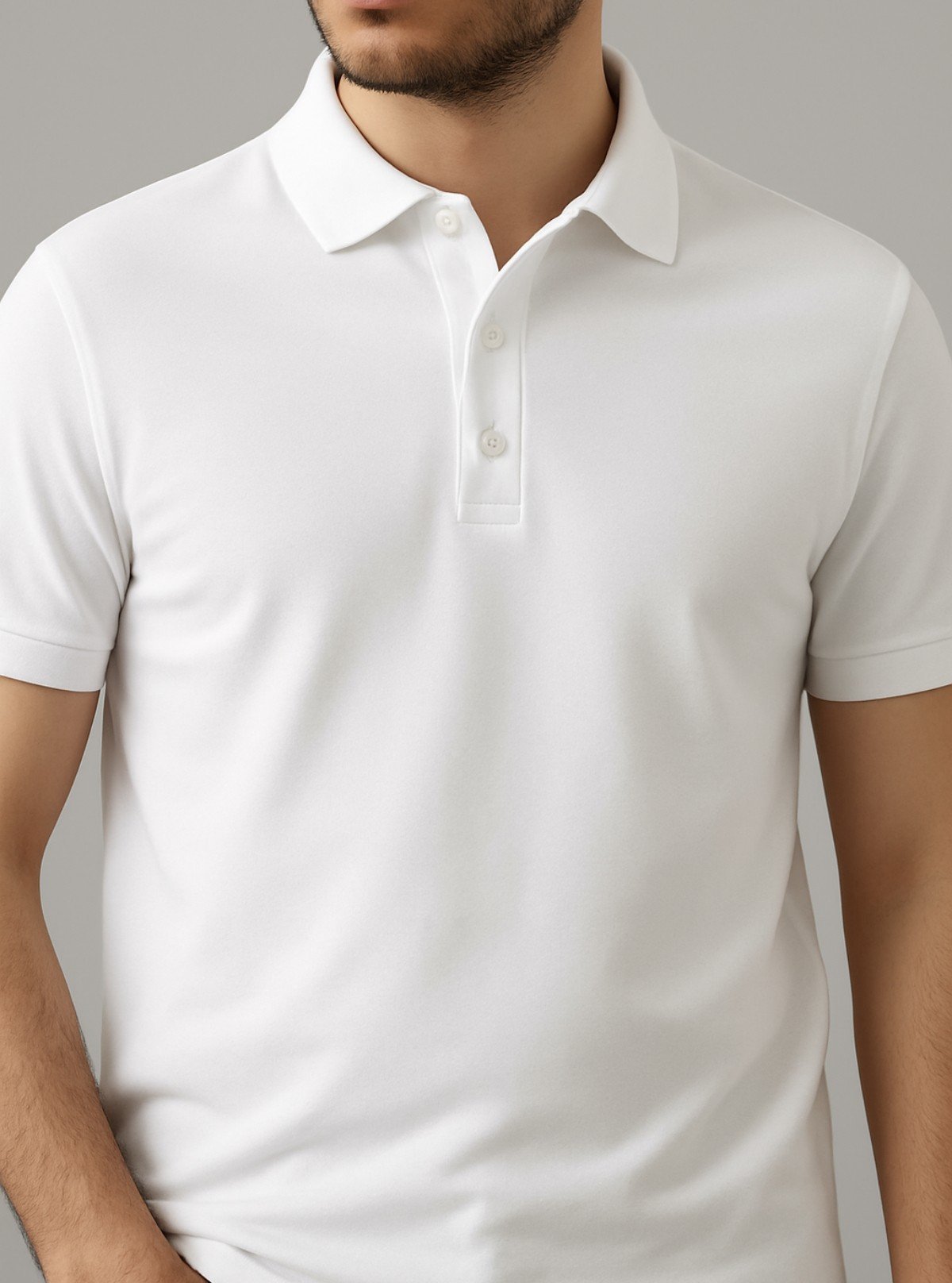 Men’s White Pique Polo T-Shirt – Classic Fit, Breathable Cotton Elegance - Boer and Fitch
