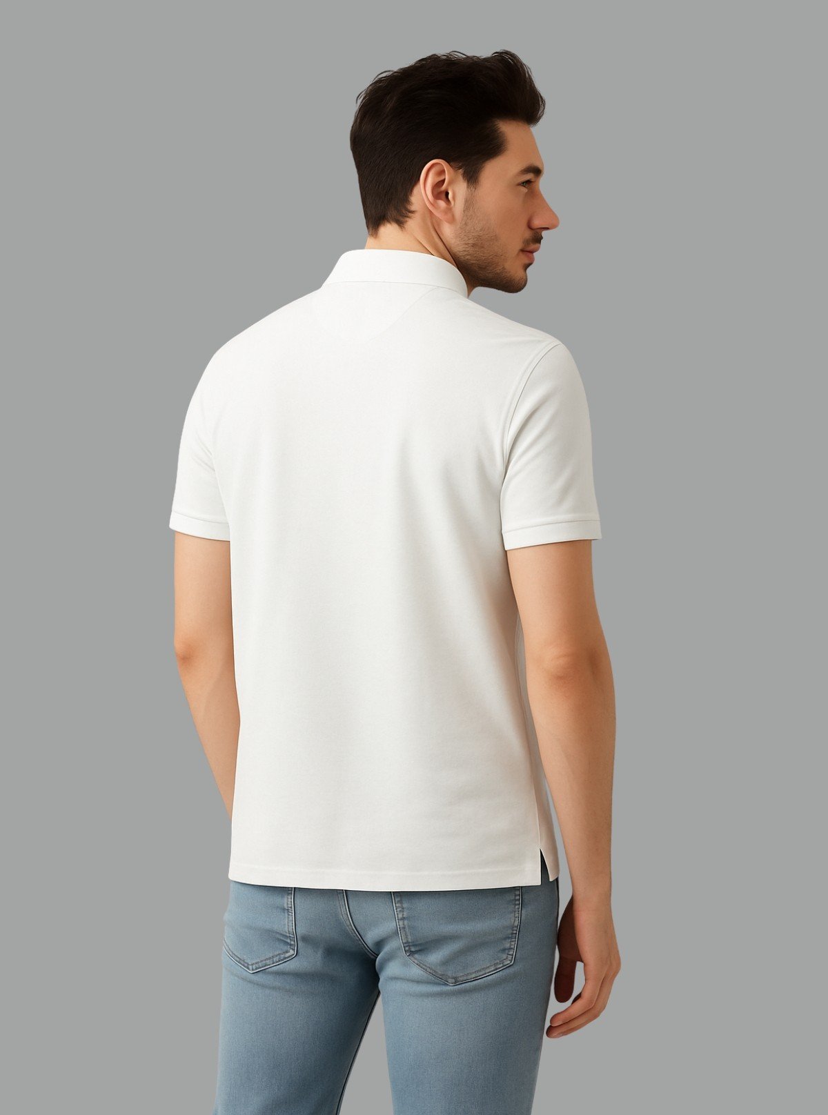 Men’s White Pique Polo T-Shirt – Classic Fit, Breathable Cotton Elegance - Boer and Fitch