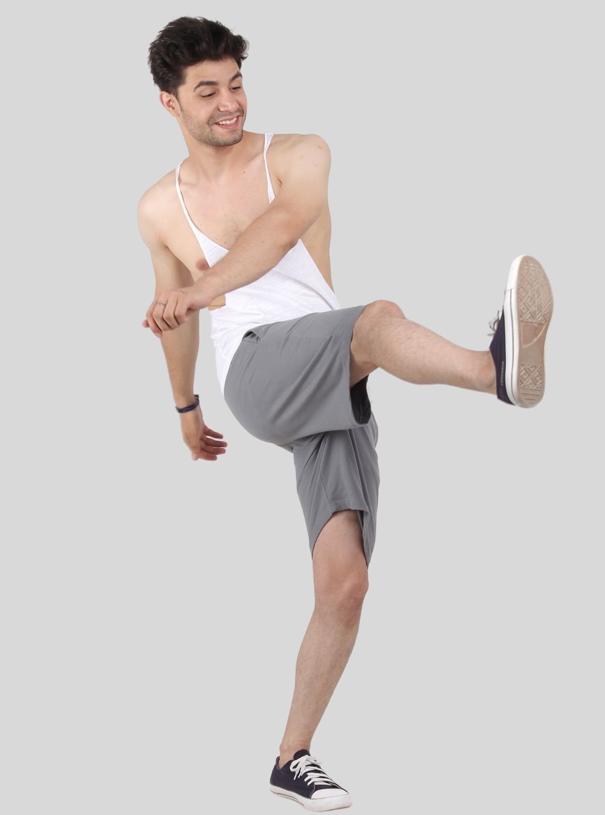 Men’s White Raw Edge Racer Back – Bold & Comfortable | Boer & Fitch - Boer and Fitch