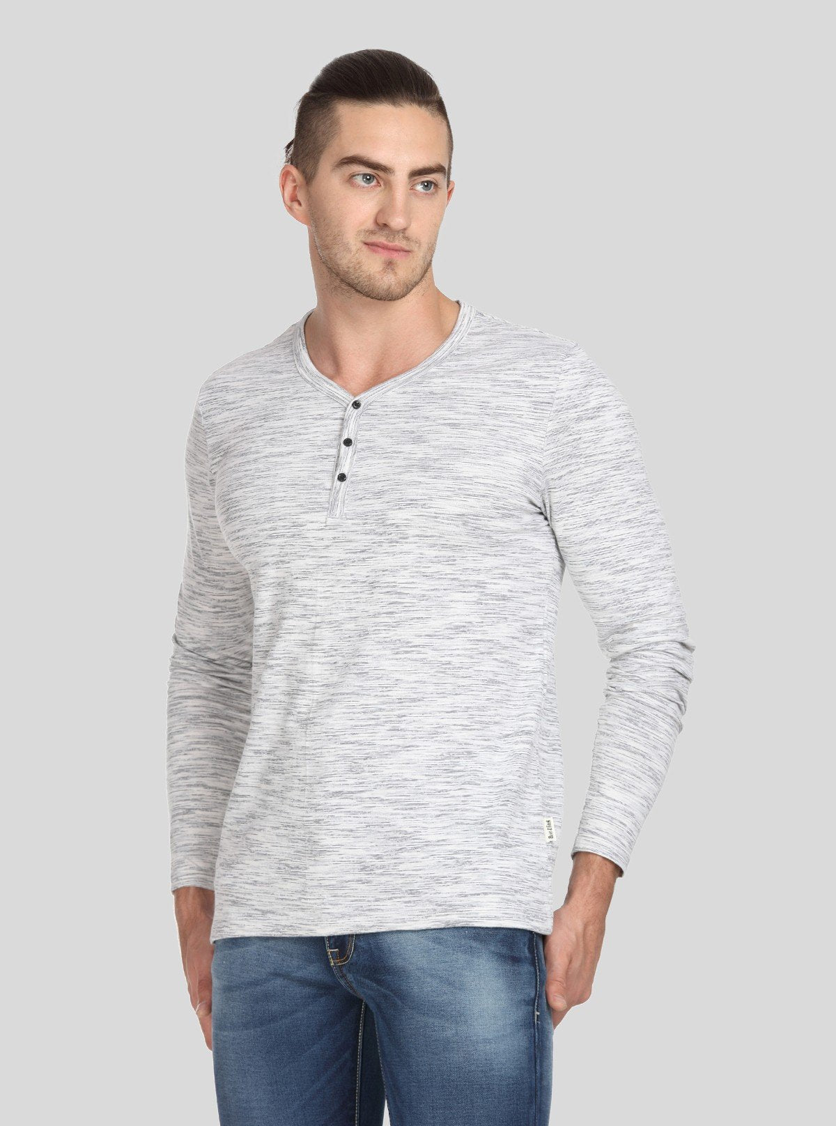 Men’s White Slub Henley T-Shirt – Classic Comfort Meets Modern Style - Boer and Fitch