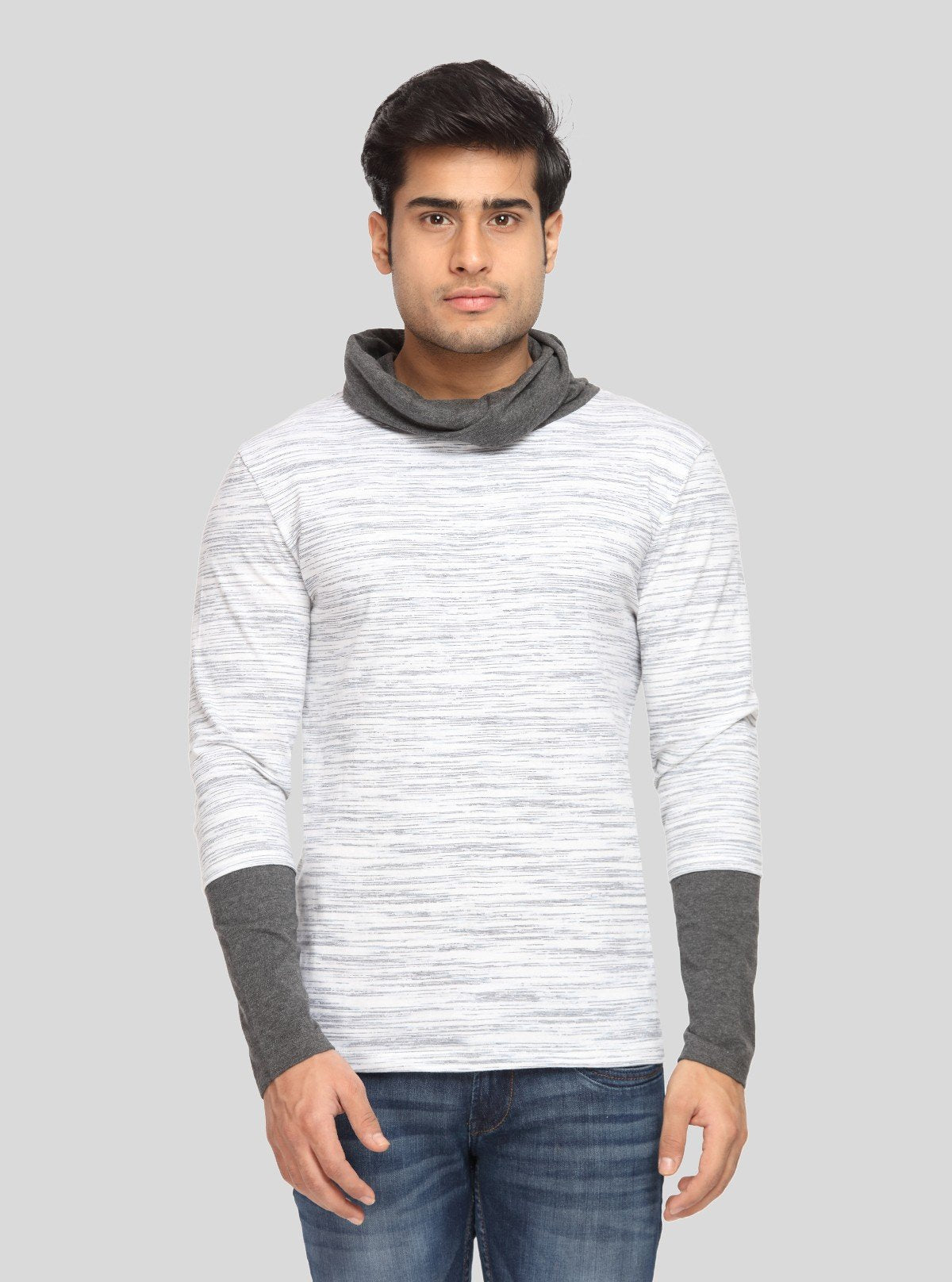 Men's White Solid Cotton Cowl Neck T-Shirt – Boer and Fitch - Boer and Fitch