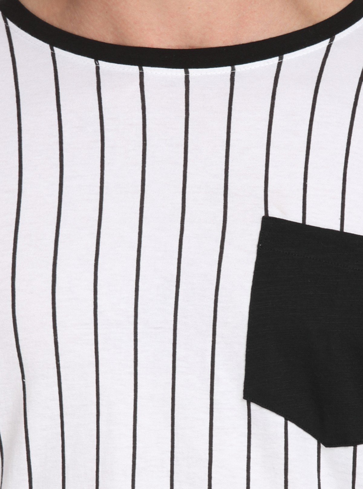 Men’s White Striped T-Shirt with Patch Pocket – Smart & Stylish Everyday Wear - Boer and Fitch