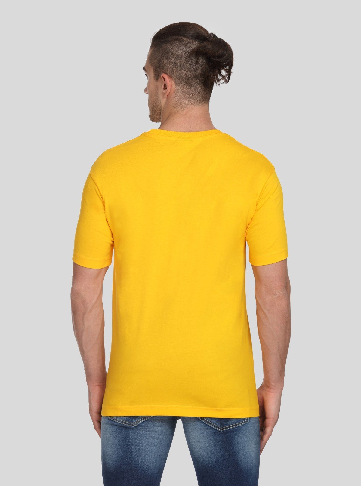 Men's Yellow Basic Crew Neck T-Shirt – Bright, Bold & Everyday Ready - Boer and Fitch