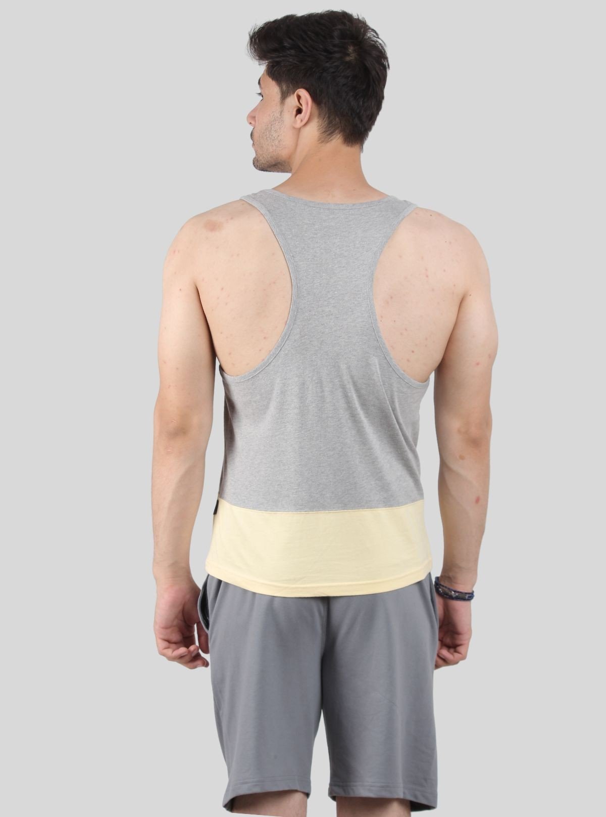 Men’s Yellow Casual Drop - Cut Sleeveless Vest – Bold, Lightweight Streetwear - Boer and Fitch