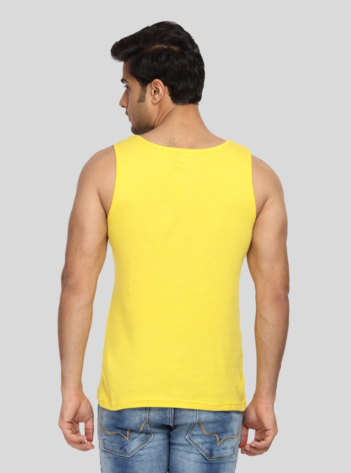 Men’s Yellow Cotton U Neck Vest – Soft, Stylish Daily Innerwear - Boer and Fitch